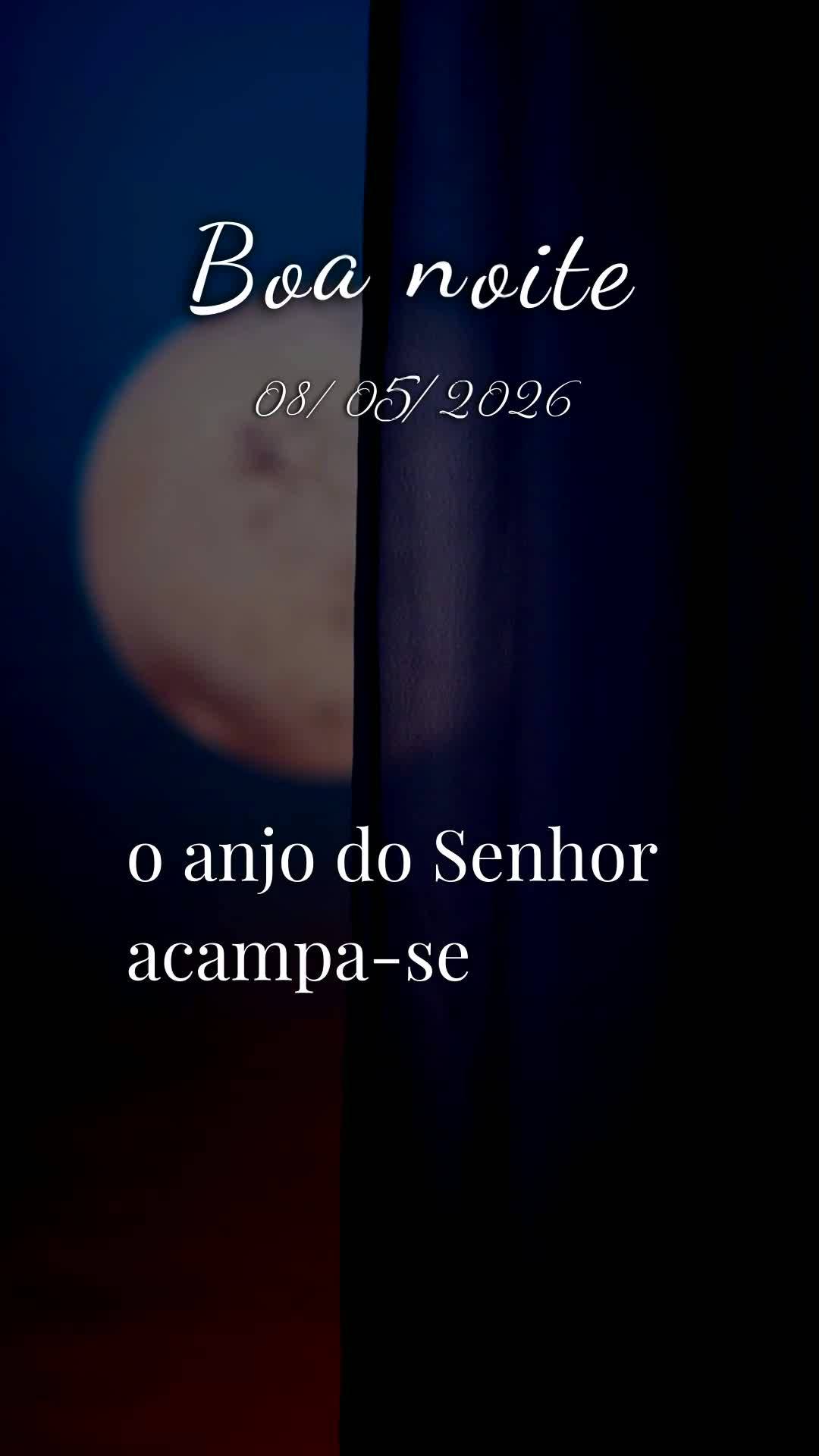 Boa noite. Nesta Sexta-feira, 8 de Maio de 2026, eu oro, eu declaro e eu profetizo que a bênção do Senhor te alcance onde quer que estejas neste exato...