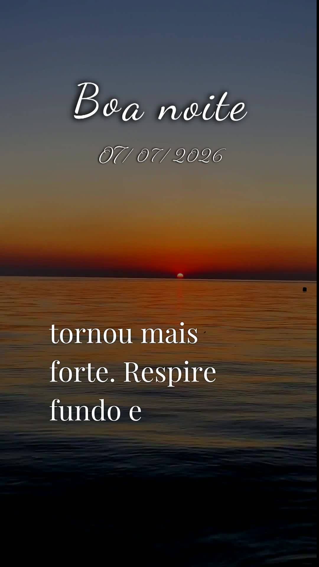 Boa noite. Nesta terça-feira, 7 de Julho de 2026, quando o céu se enche de estrelas, lembre-se de que foi Deus quem as acendeu, para dizer que a espera...