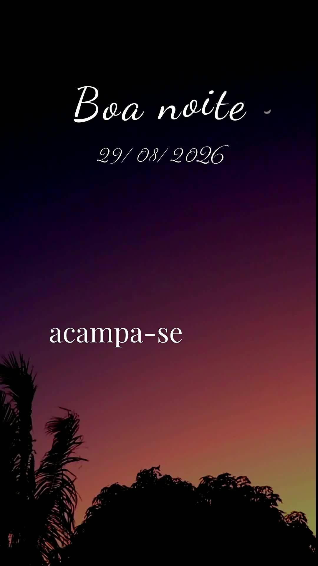 Boa noite. Neste Sábado, vinte e nove de Agosto de dois mil e vinte e seis, dia de descanso que o Senhor separou para renovar tua alma, eu oro, eu decla...