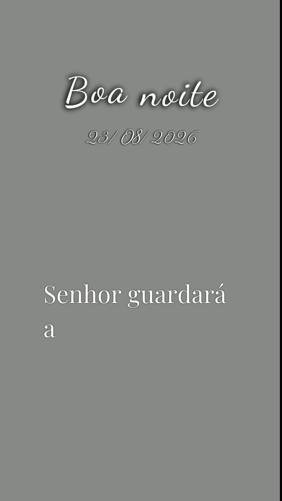 Boa noite. Obrigado, meu Deus, por mais um Domingo vencido, neste 23 de Agosto de 2026. Tu me livraste de todo mal e me concedeste saúde e força para v...