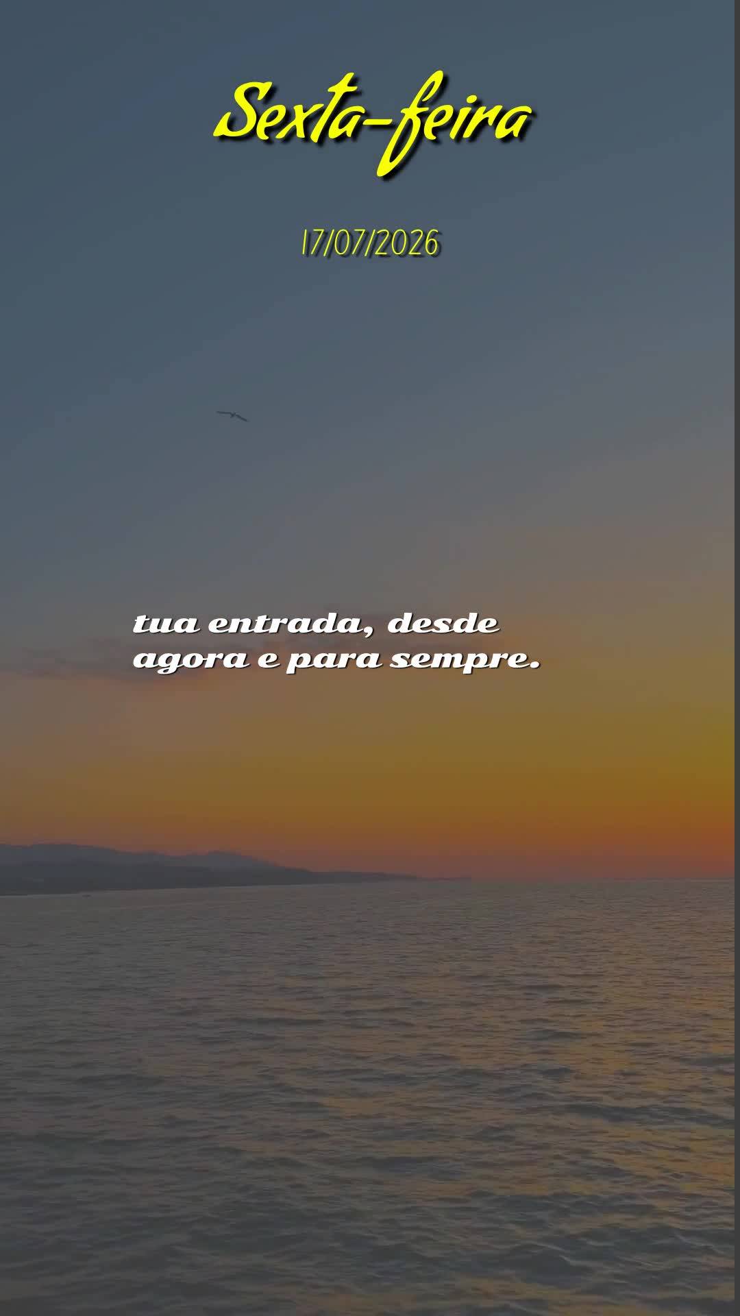 Boa noite. Obrigado, meu Deus, por mais uma sexta-feira vencida. Tu me livraste de todo mal e me concedeste saúde e força para vencer mais um dia. Enqu...