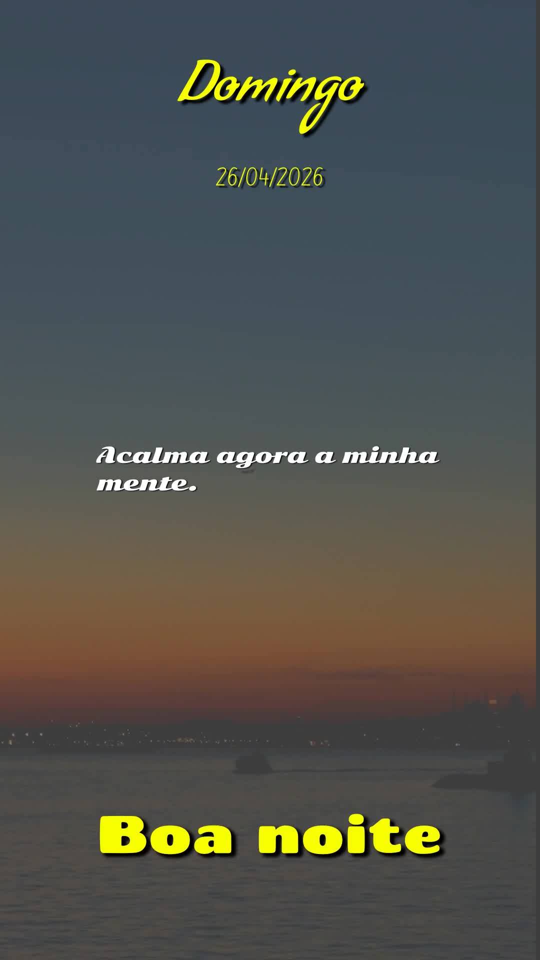 Boa noite. Oração da noite. Senhor meu Deus, neste domingo à noite, eu me coloco em tua presença com o coração cheio de gratidão. Obrigado por mai...