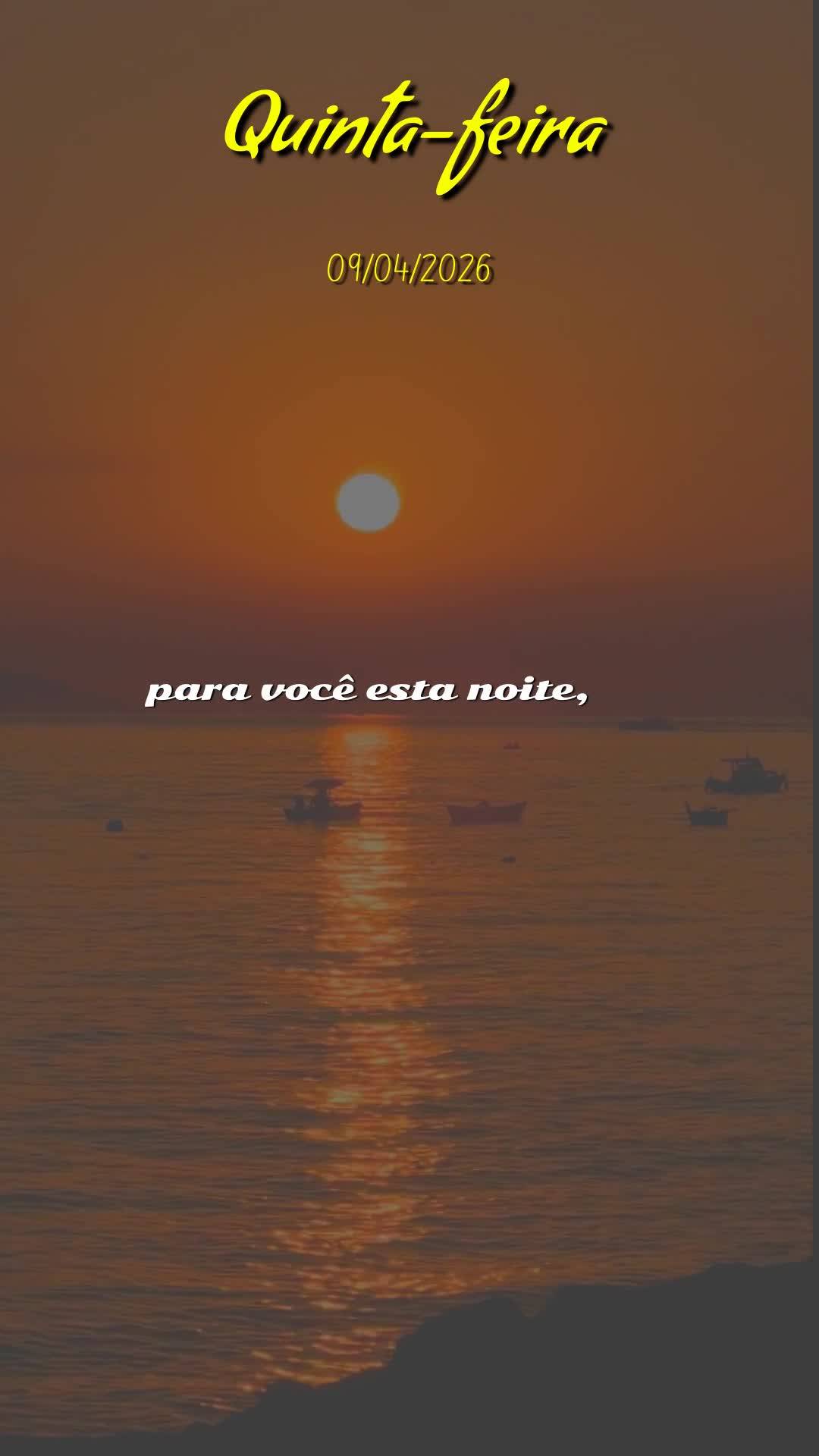 Boa noite, querido amigo. Hoje é quinta-feira, 9 de abril de 2026, e a noite chegou trazendo consigo a gentileza do outono, esse ar fresco e sereno que ...