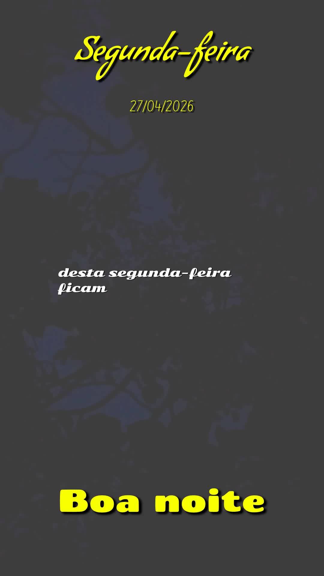 Boa noite. Segunda-feira, 27 de abril de 2026. A semana começou, e você deu o seu melhor. Agora, enquanto a noite desce suave sobre o outono, Deus acen...