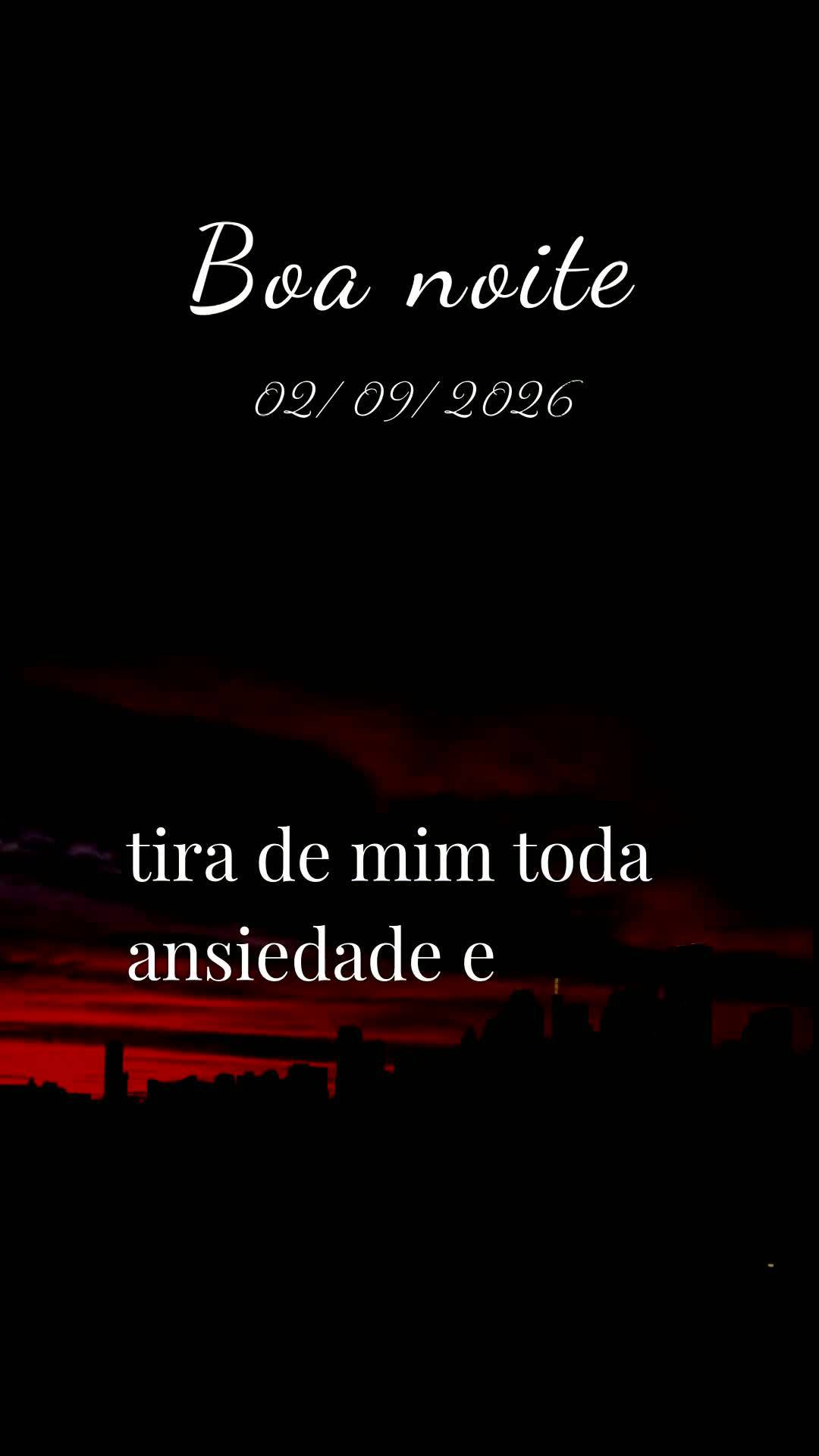 Boa noite, Senhor. Nesta quarta-feira, 2 de Setembro de 2026, no silêncio desta noite, eu me coloco diante da tua presença. Obrigado por mais um dia vi...