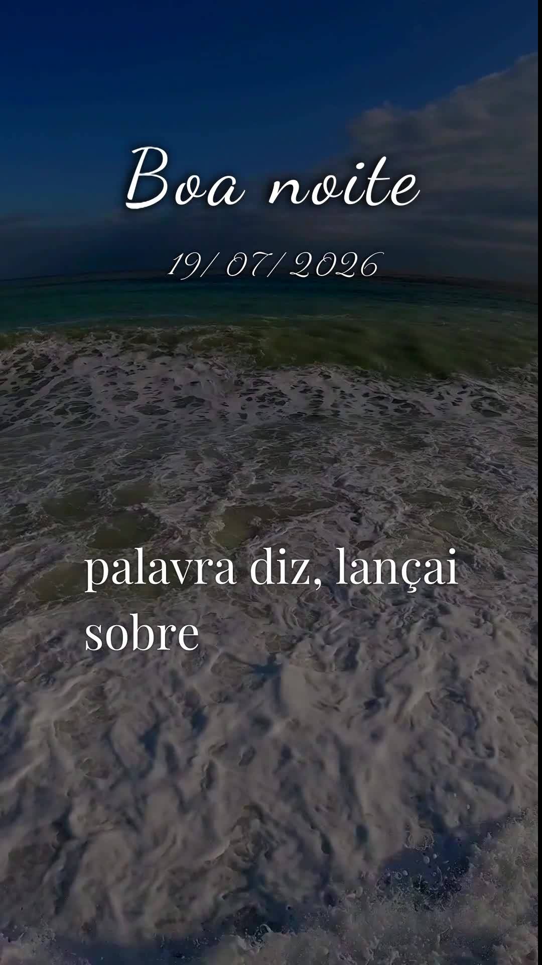 Boa noite, Senhor. Neste domingo, 19 de Julho de 2026, no silêncio desta noite, eu me coloco diante de Ti. Obrigado por mais um dia de descanso, por cad...