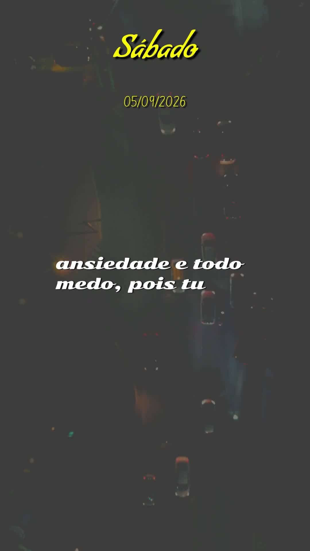 Boa noite, Senhor. Neste sábado, 5 de setembro de 2026, no silêncio desta noite eu me coloco diante de Ti. Obrigado por mais um dia vivido, por cada li...