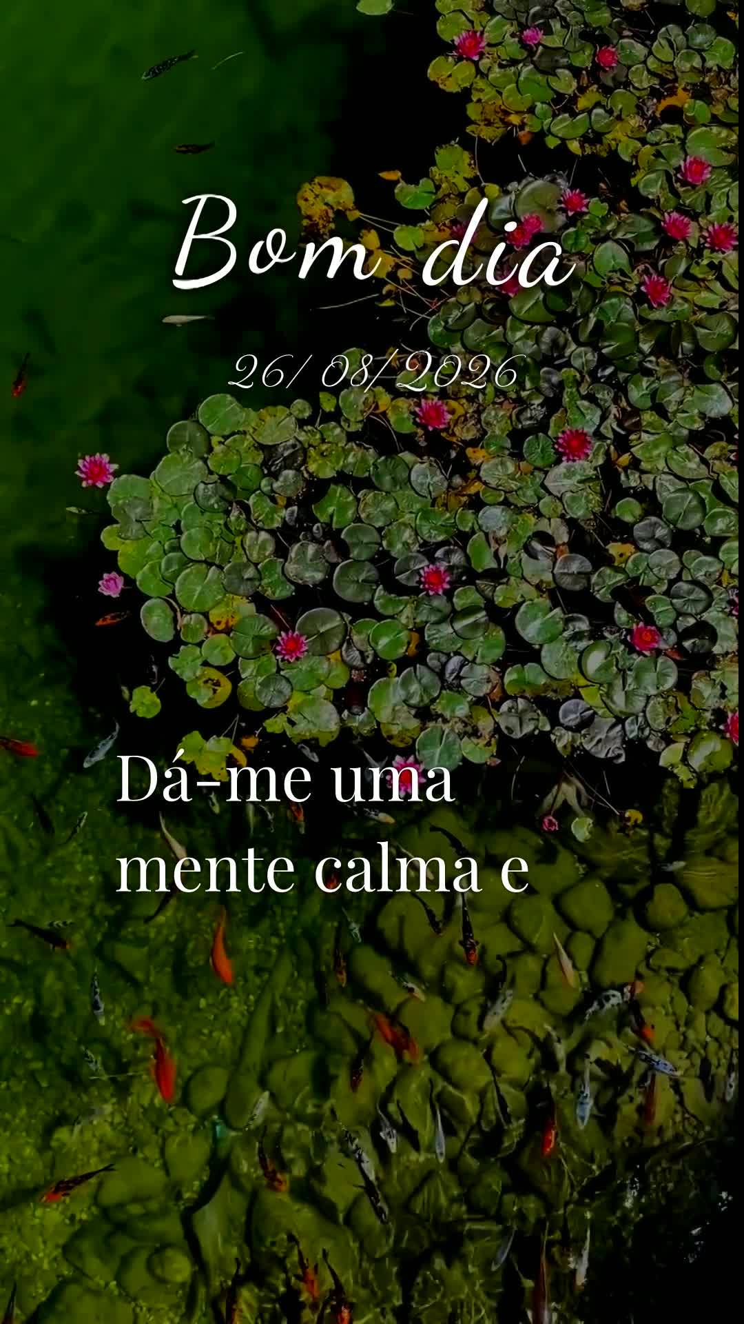 Bom dia, Jesus, meu Mestre e Senhor. Nesta Quarta-feira, 26 de Agosto de 2026, mais uma manhã começa, e eu Te ofereço todas as minhas ações deste di...