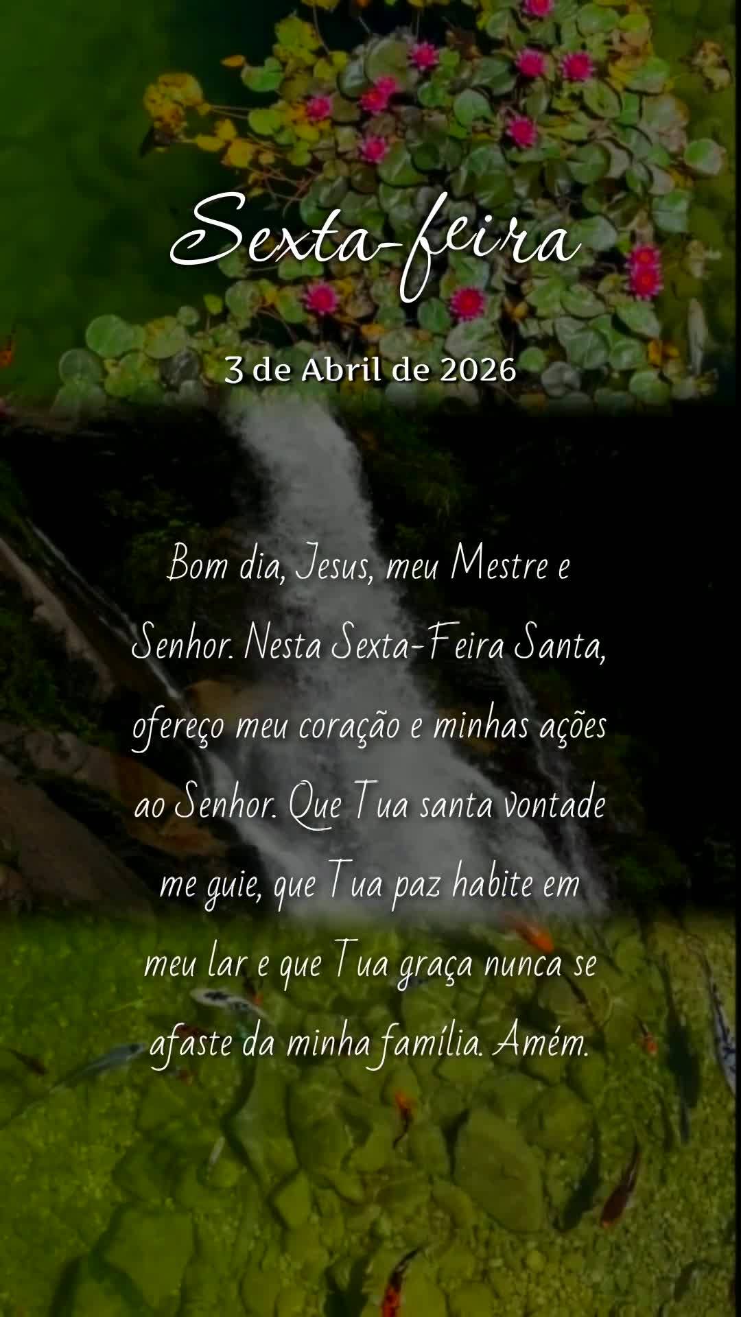 Bom dia, Jesus, meu Mestre e Senhor. Nesta Sexta-Feira Santa, ofereço meu coração e minhas ações ao Senhor. Que Tua santa vontade me guie, que Tua p...