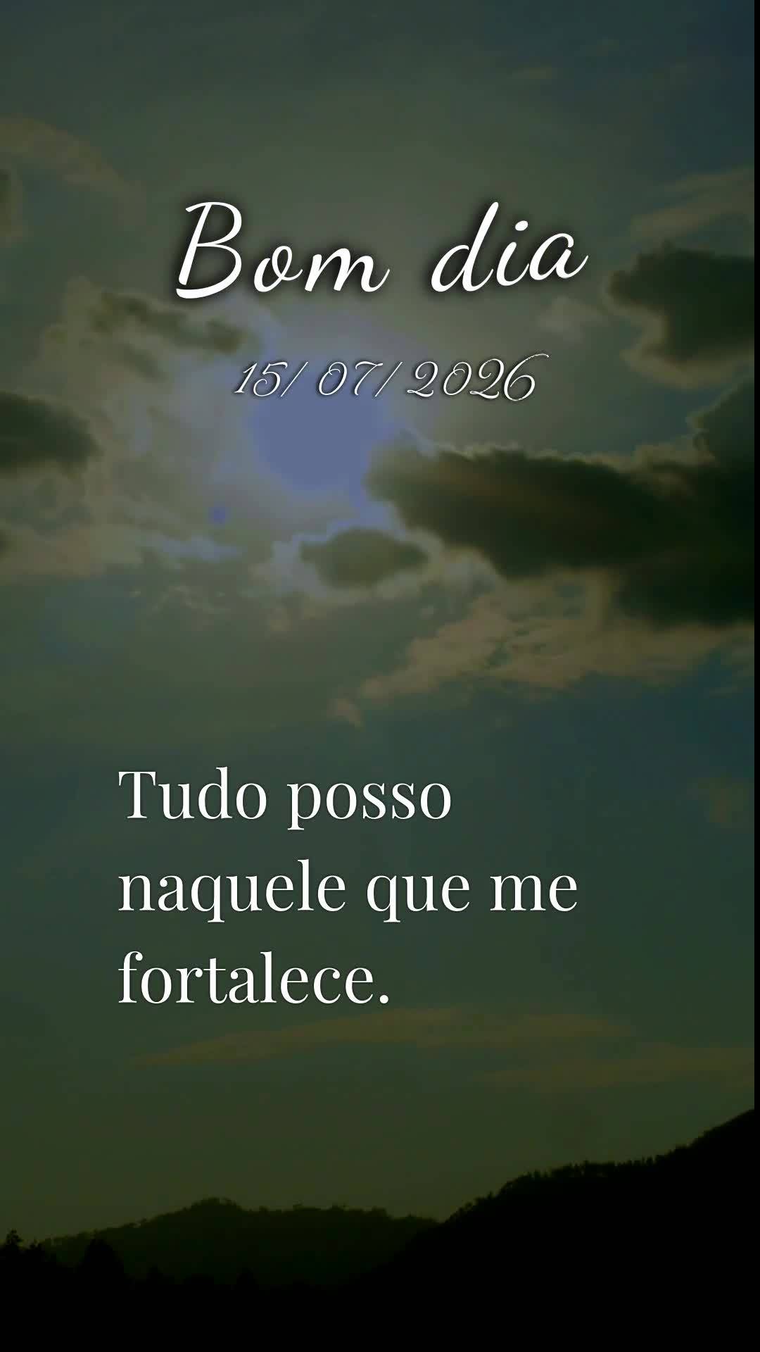 Bom dia! Nesta quarta-feira, 15 de Julho de 2026, eu desejo que Deus te guarde, te cuide e te proteja em cada passo. Que Ele afaste todo mal do seu camin...