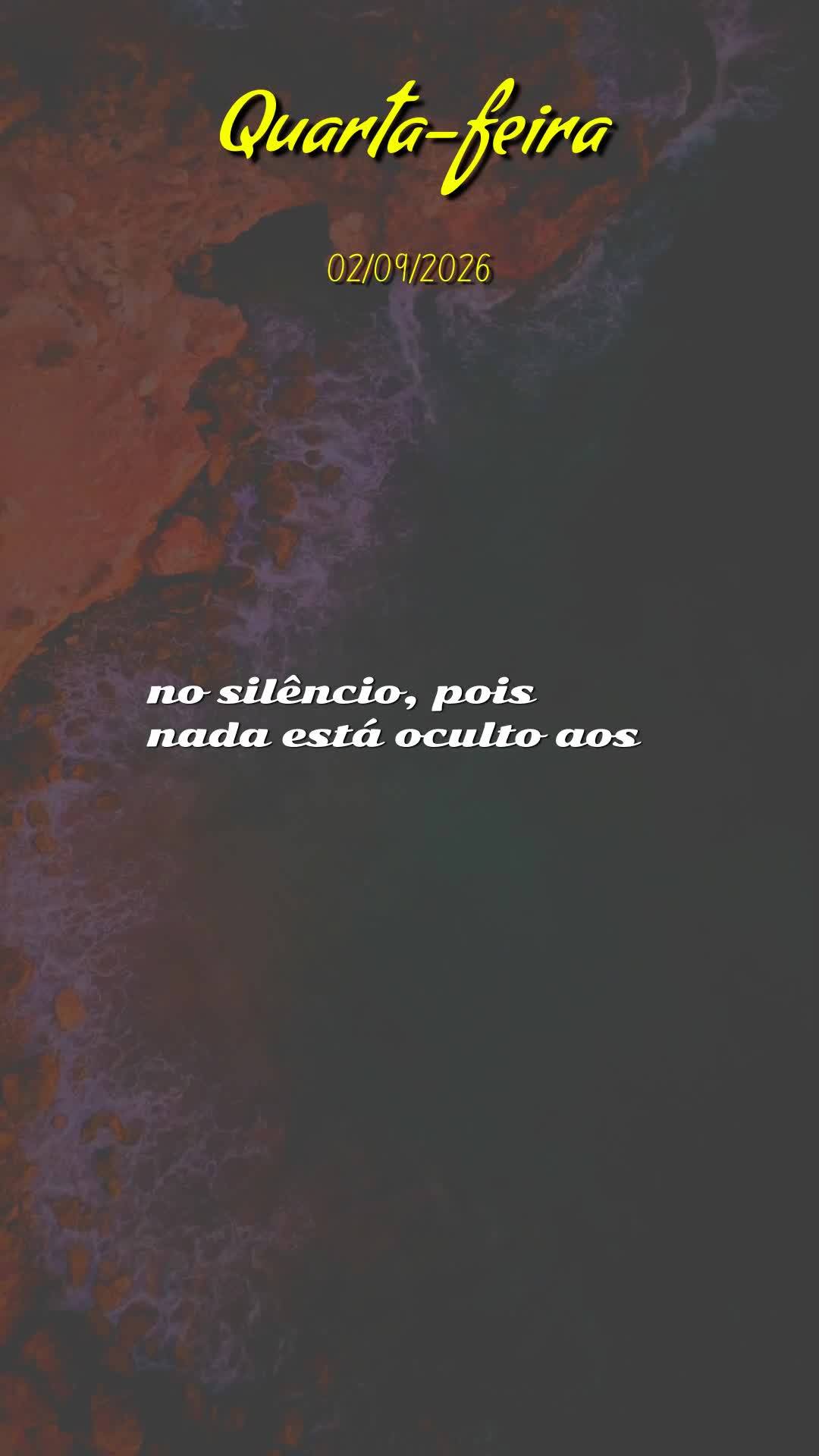 Bom dia! Nesta quarta-feira, 2 de Setembro de 2026, no início de um novo mês, eu declaro sobre a sua vida: que o céu se abra e derrame bênçãos sem ...