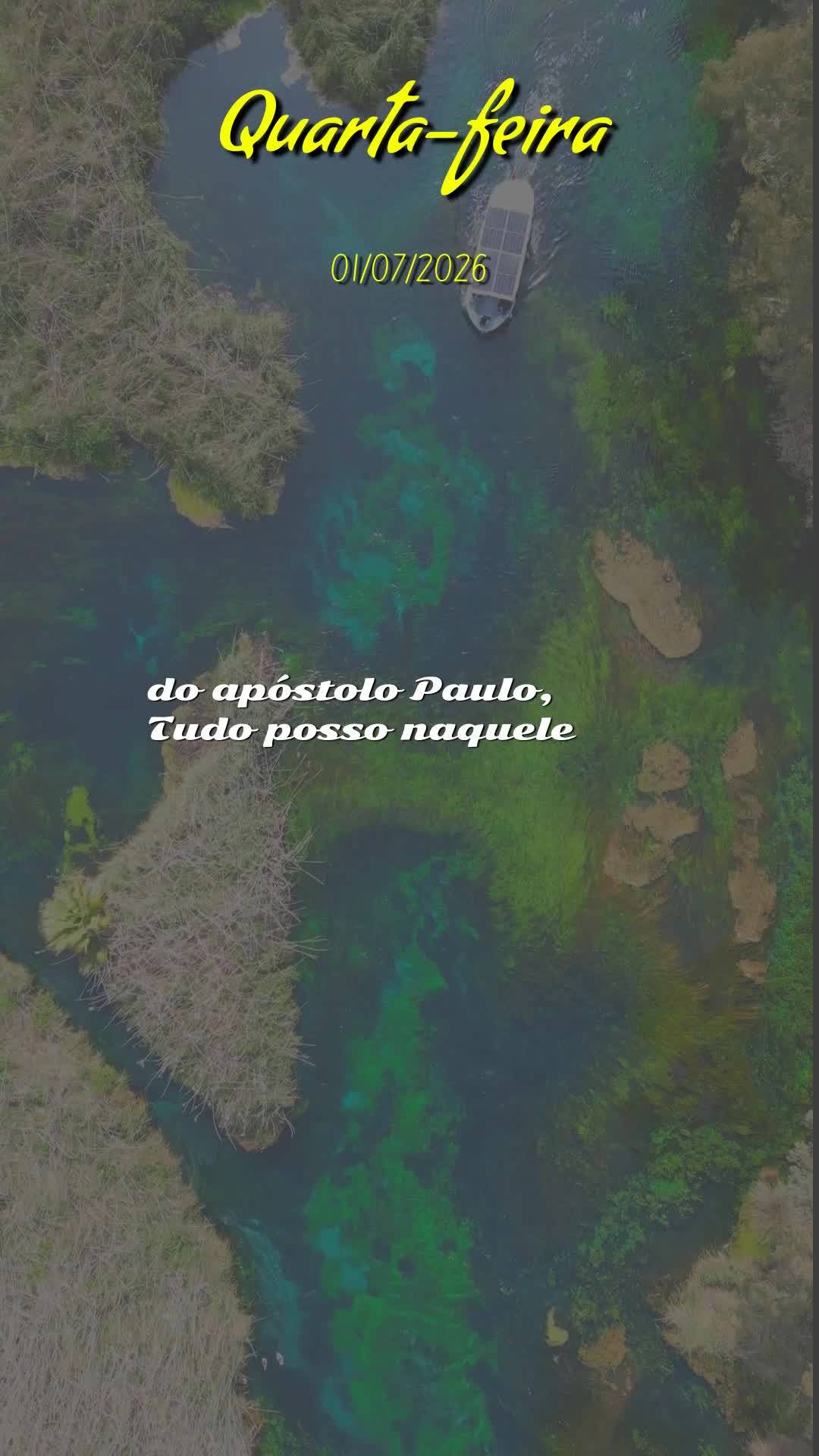 Bom dia! Nesta quarta-feira, primeiro dia de Julho de 2026, recebo você com um abraço cheio de fé. Que Deus te guarde, te cuide e te proteja de todo m...