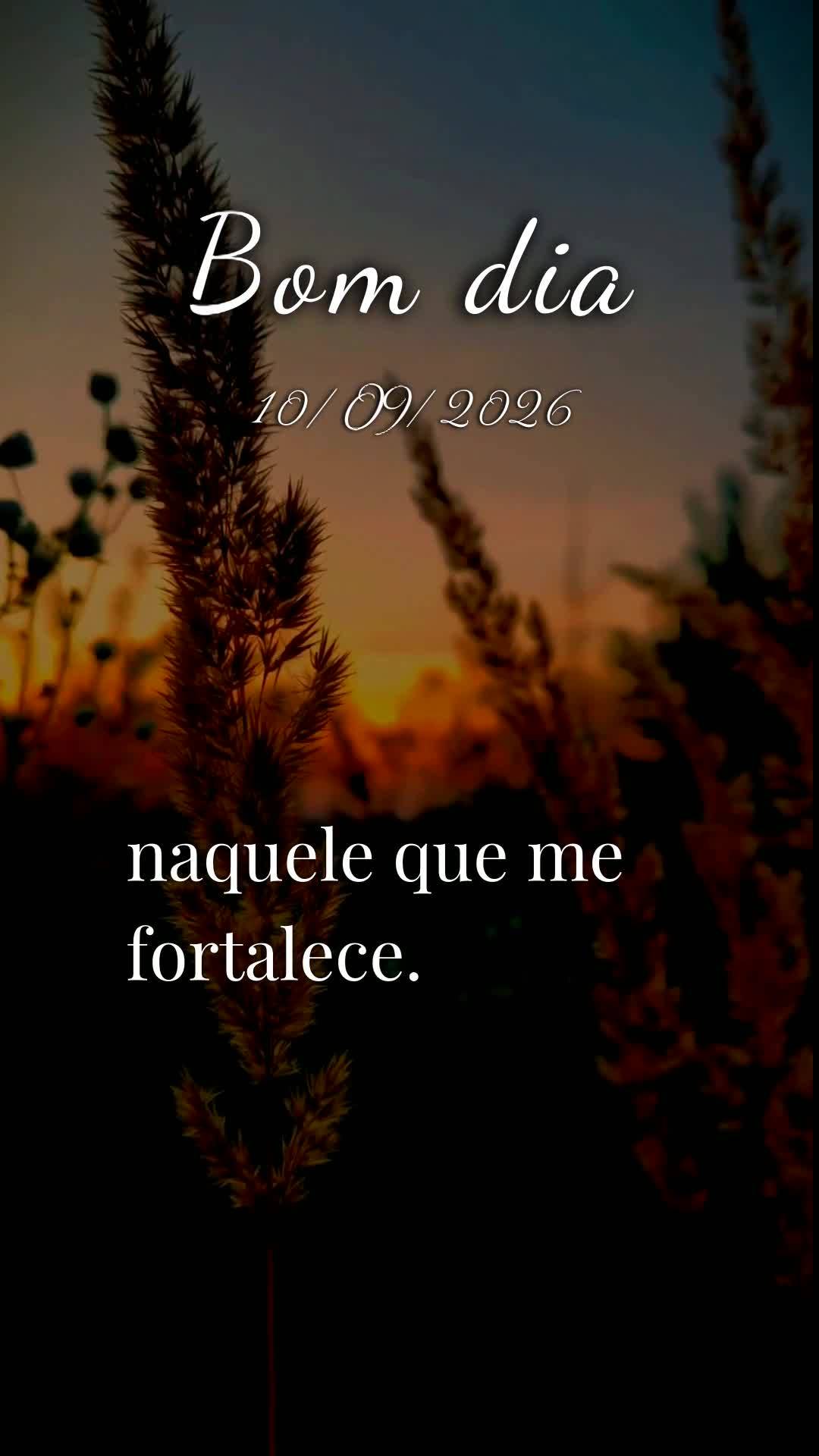 Bom dia! Nesta Quinta-feira, 10 de Setembro de 2026, quero deixar uma bênção especial para você. Que Deus te guarde, te cuide e te proteja de todo ma...