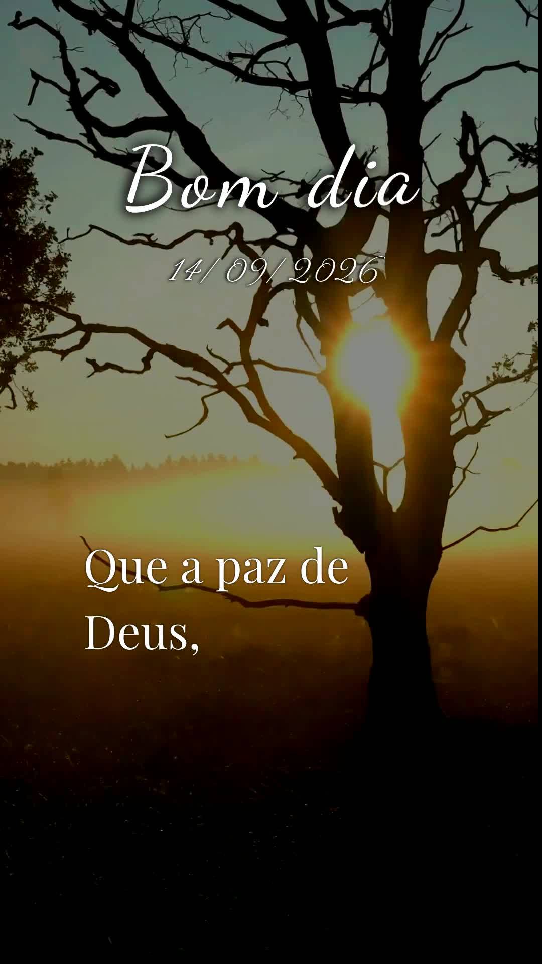 Bom dia! Nesta Segunda-feira, 14 de Setembro de 2026, que o Senhor Jesus caminhe contigo ao longo de toda esta nova semana. Que Ele esteja ao teu lado co...