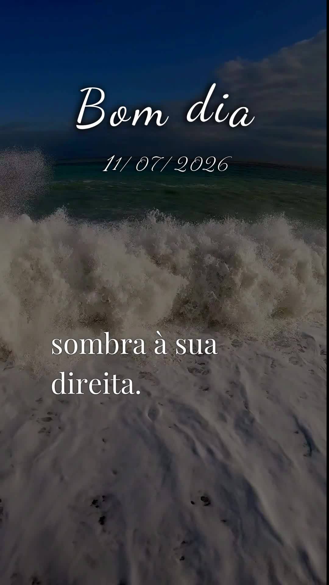 Bom dia! Neste sábado, 11 de Julho de 2026, quero abençoar a sua vida em nome de Jesus. Que o Senhor caminhe ao seu lado como fiel defensor, à sua fre...