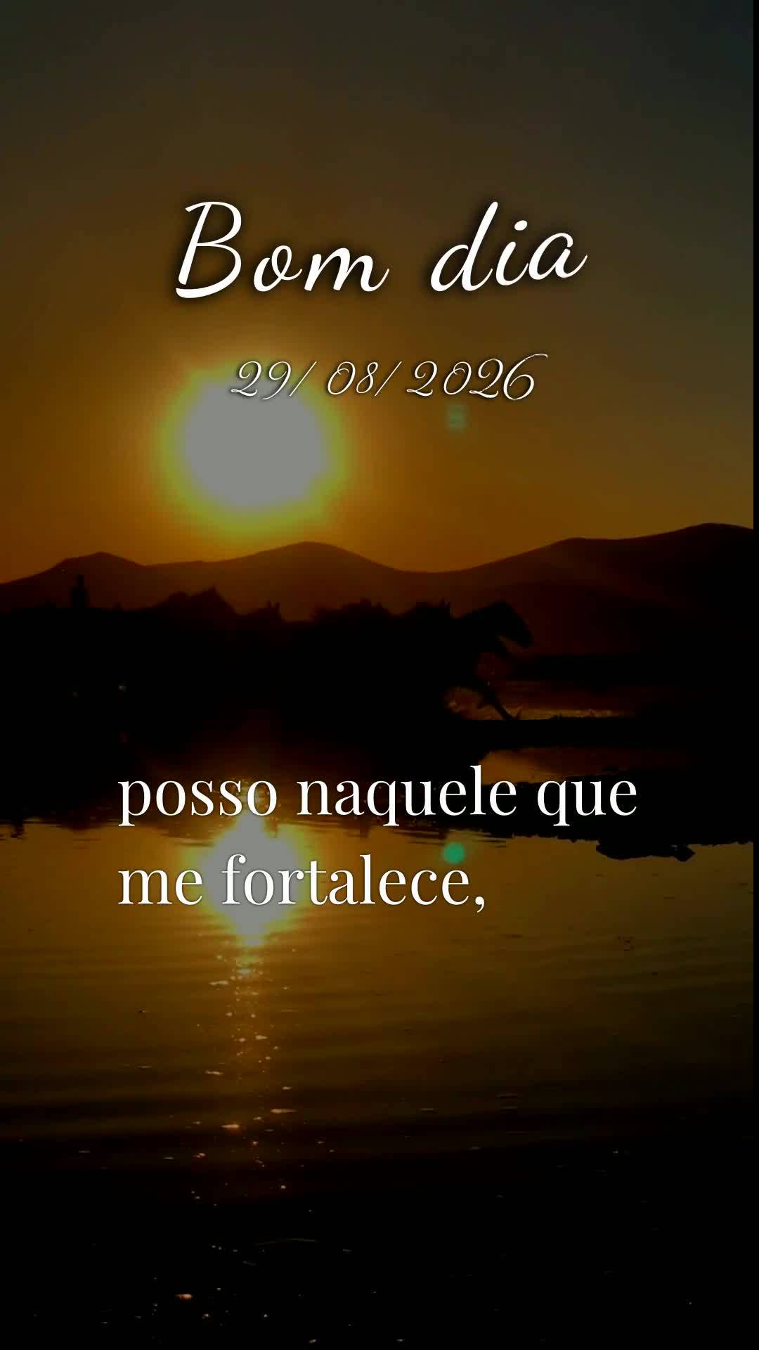 Bom dia! Neste sábado, 29 de Agosto de 2026, quero desejar que Deus te guarde, te cuide e te proteja em cada passo do seu caminho. Que Ele te livre de t...