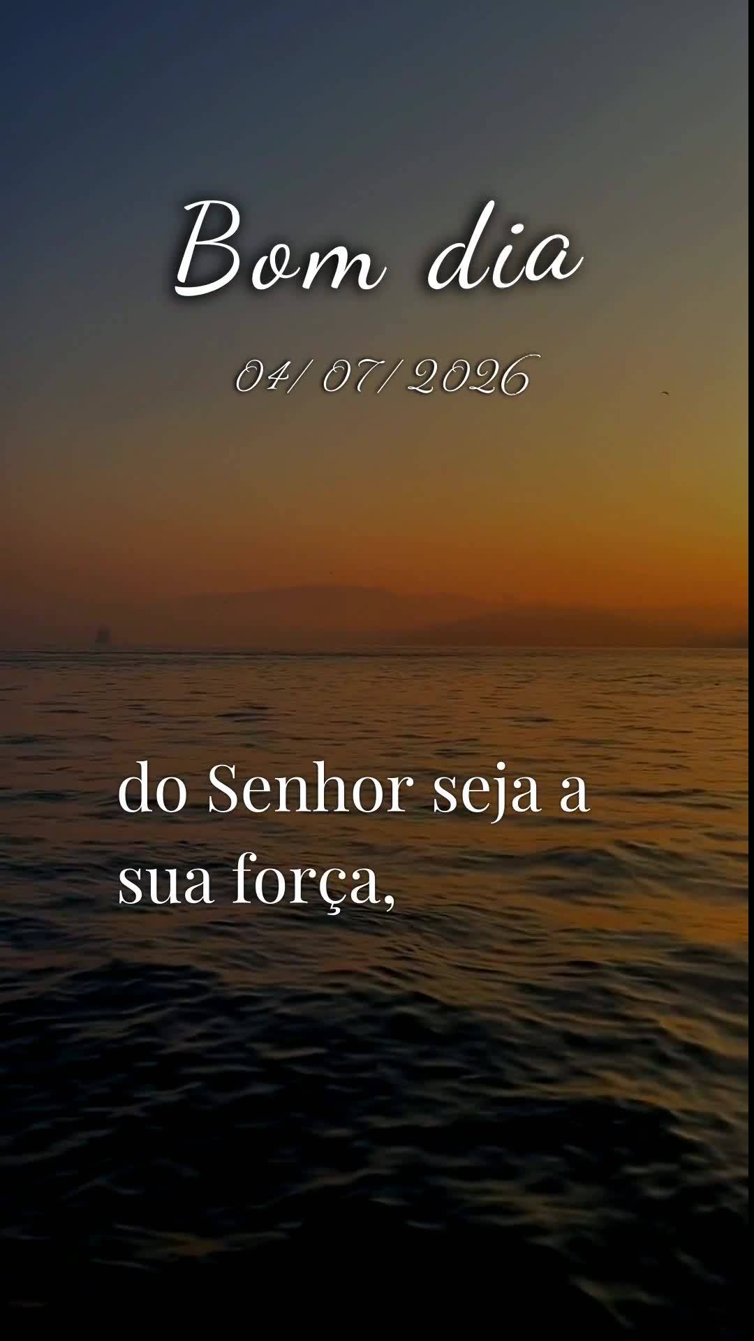 Bom dia! Neste sábado, 4 de Julho de 2026, dia de descanso e renovação, que o céu se abra sobre a sua vida e derrame bênçãos sem medida. Que cada ...