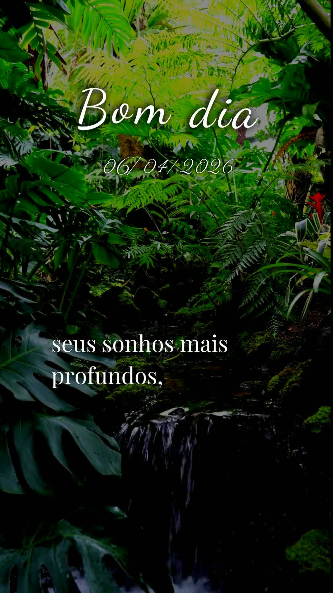 Bom dia! Que segunda-feira abençoada começa hoje, 6 de abril de 2026. Que o céu se abra completamente sobre a sua vida e derrame bênçãos sem medida...