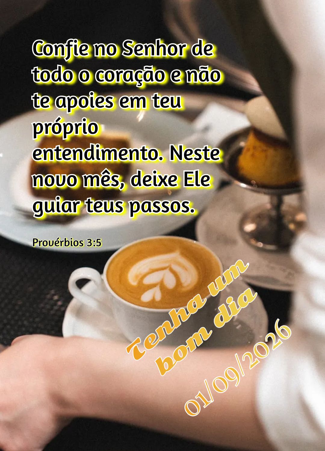 Confie no Senhor de todo o coração e não te apoies em teu próprio entendimento. Neste novo mês, deixe Ele guiar teus passos. Tenha um bom dia Prové...