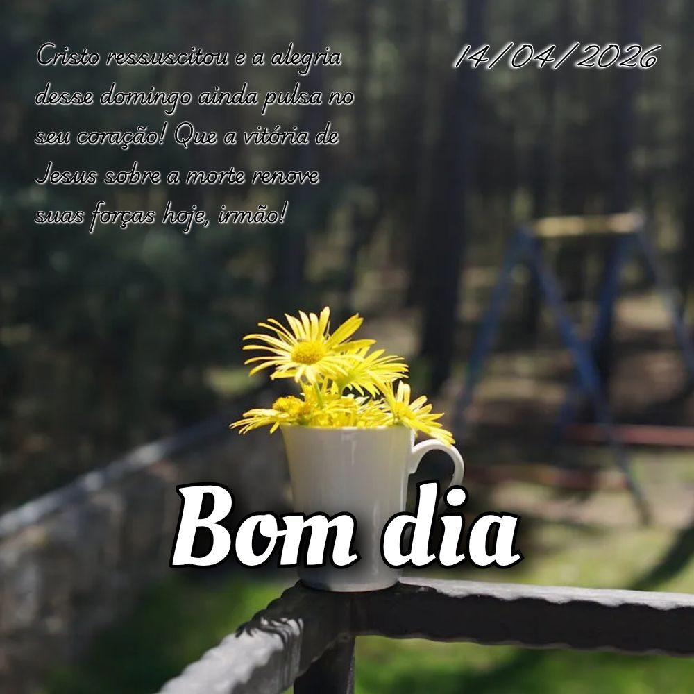 Cristo ressuscitou e a alegria desse domingo ainda pulsa no seu coração! Que a vitória de Jesus sobre a morte renove suas forças hoje, irmão!