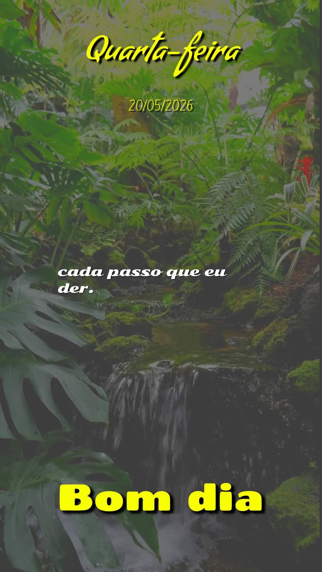 Deus, bom dia. Antes de qualquer coisa nesta quarta-feira, 20 de Maio de 2026, eu paro pra Te agradecer. Obrigado por abrir meus olhos, por renovar minha...
