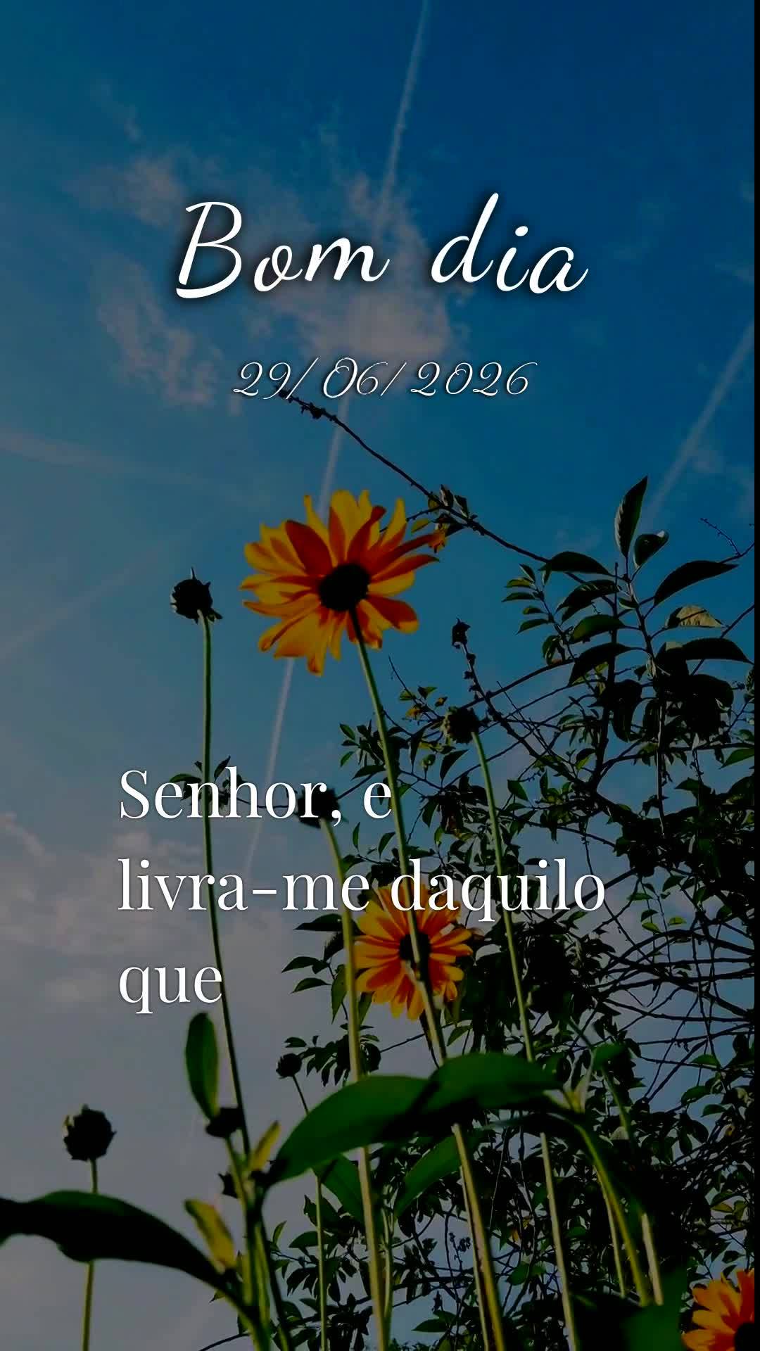 Deus, bom dia. Antes de qualquer coisa, obrigado por abrir meus olhos para mais um amanhecer, nesta Segunda-feira, 29 de Junho de 2026. O mês está term...