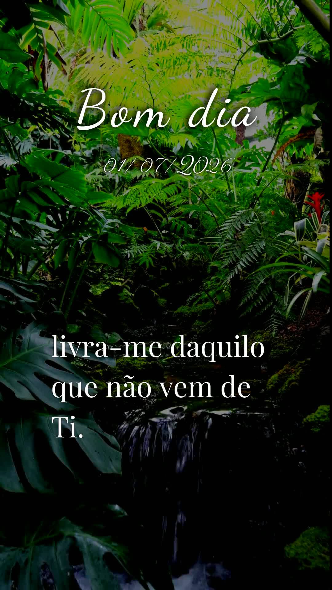Deus, bom dia. Antes de qualquer coisa, obrigado por abrir meus olhos neste primeiro dia de julho, uma quarta-feira que o Senhor preparou pra mim. Eu aco...