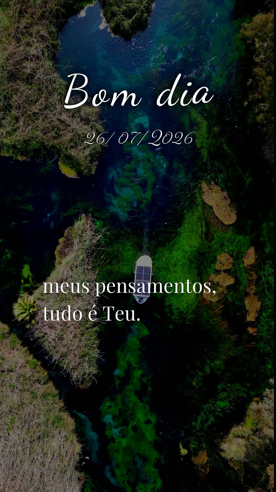 Deus, bom dia. Antes de qualquer coisa, obrigado por abrir meus olhos neste domingo, dia do Senhor, dia de descanso e comunhão contigo. Neste 26 de Julh...