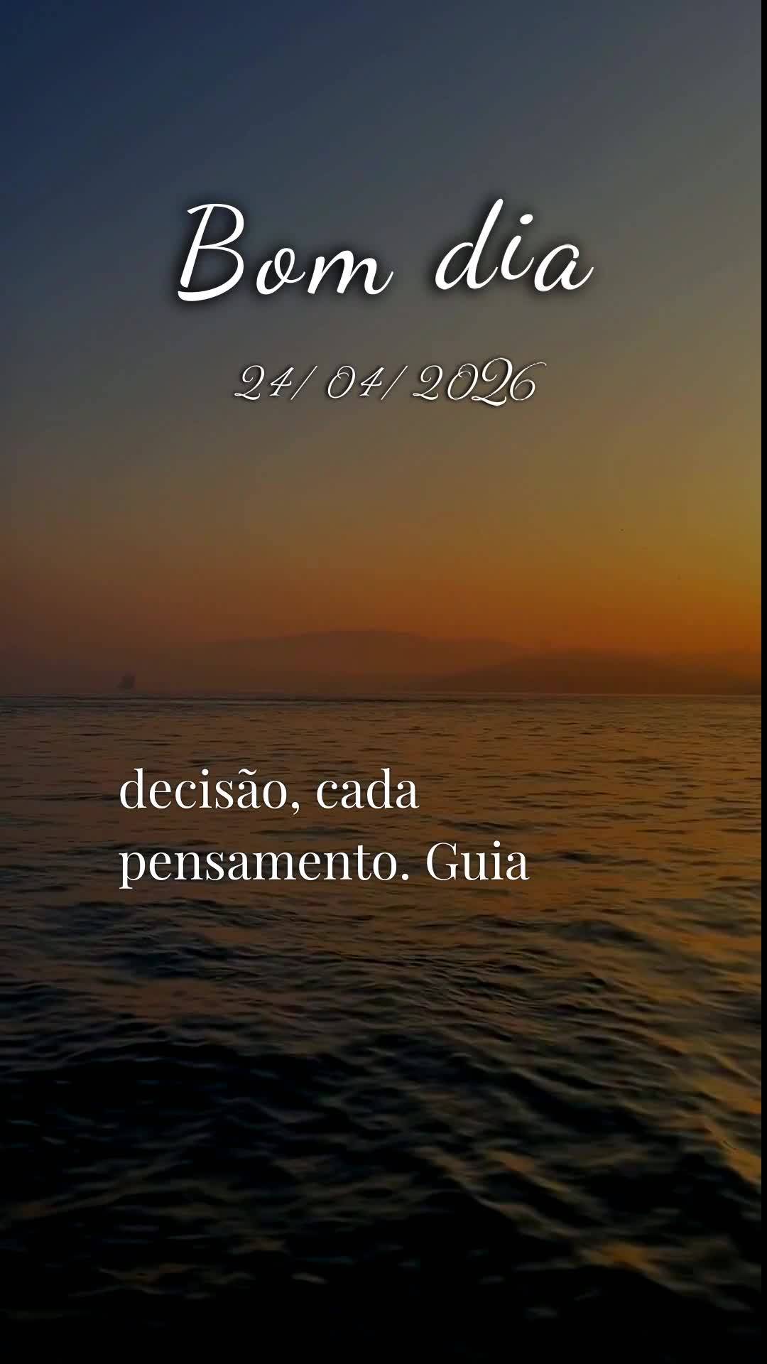 Deus, bom dia. Nessa sexta-feira, 24 de abril de 2026, eu acordo com o coração cheio de gratidão. Obrigado por mais uma manhã, por abrir meus olhos e...
