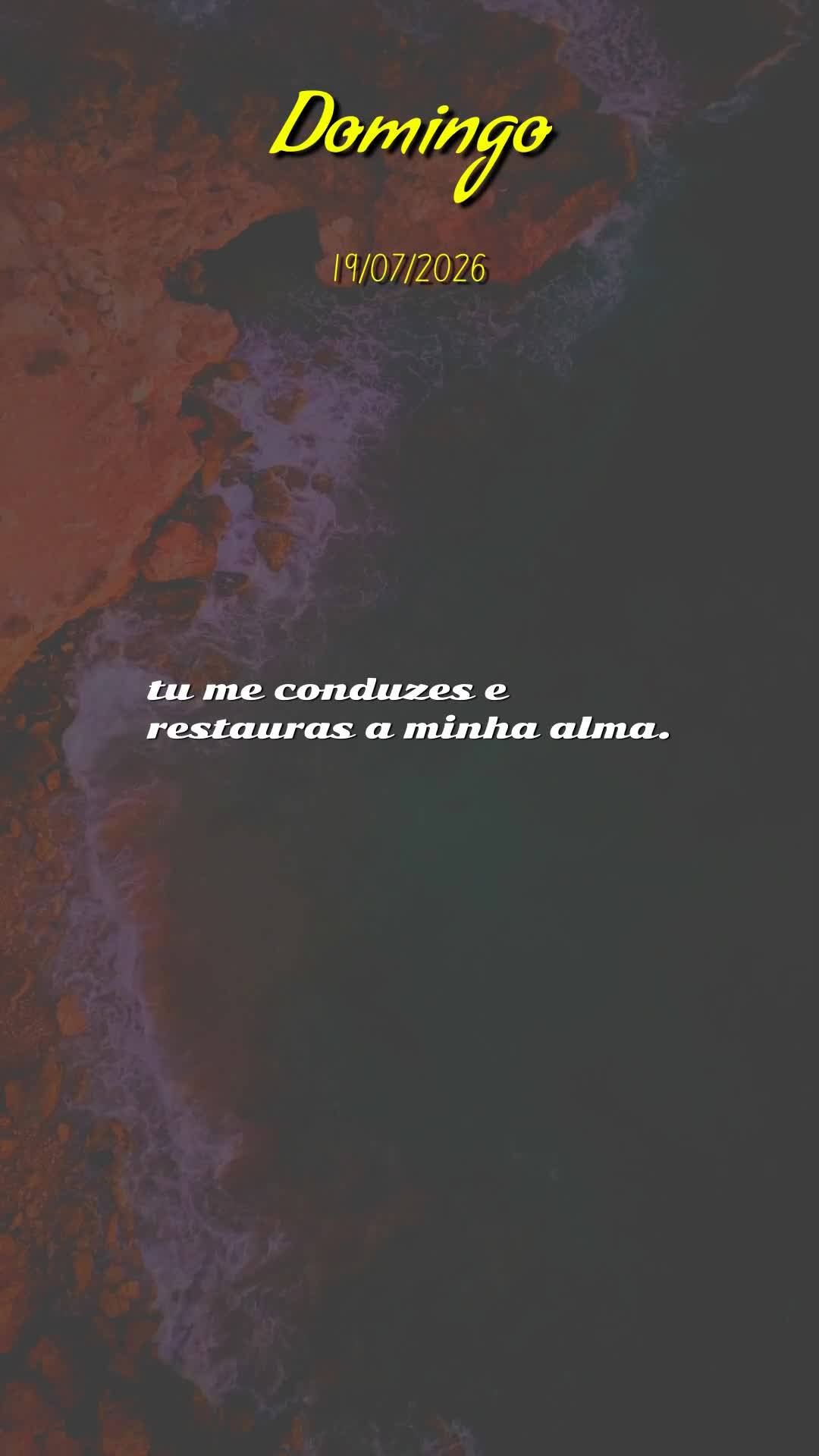 Deus, hoje é domingo, meu pai, dia dezenove de julho de dois mil e vinte e seis, e antes que o dia avance, eu paro para te agradecer. Bom dia, Senhor! N...