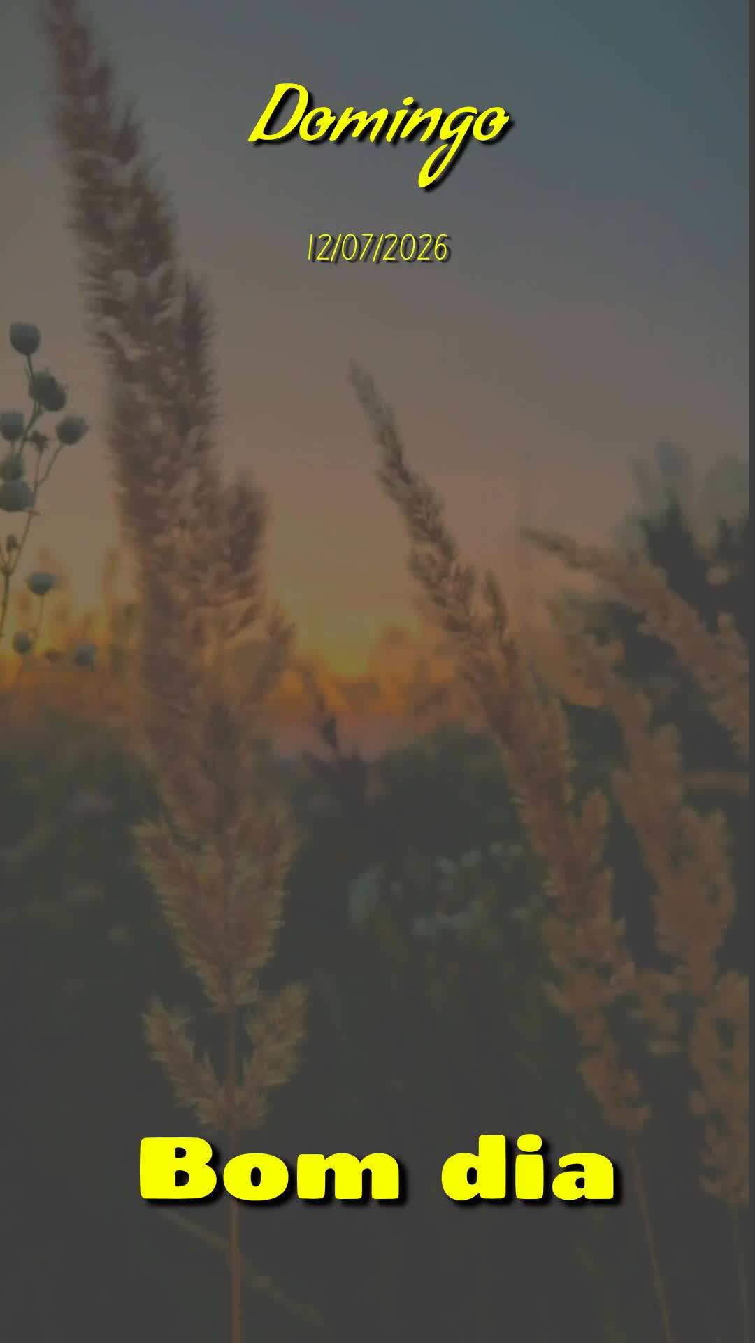 Deus, hoje é domingo, meu pai, dia doze de julho de dois mil e vinte e seis, e antes que este dia avance, eu paro para te agradecer. Bom dia, Senhor! Ne...