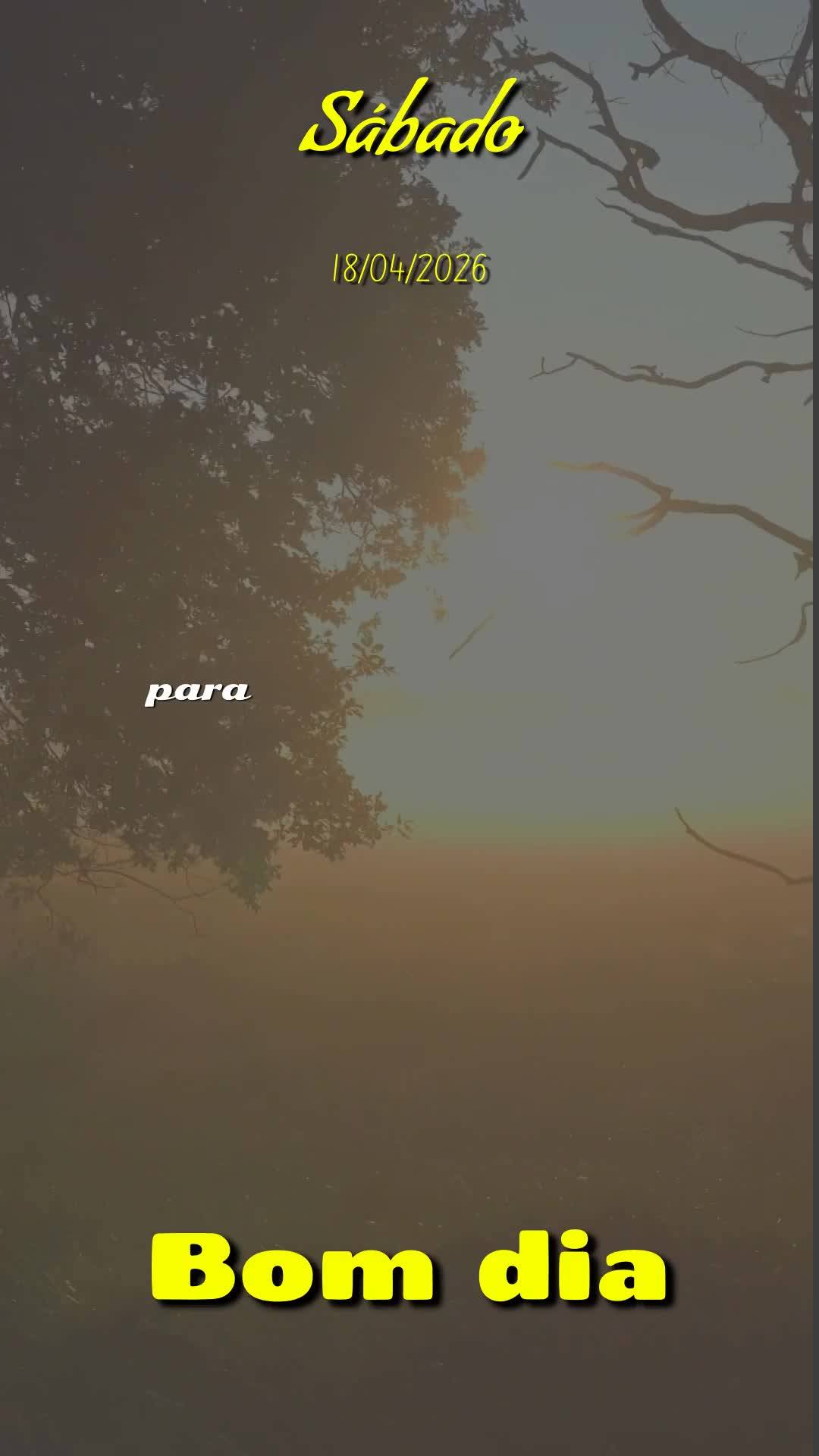 Deus, hoje é sábado, meu pai, dia dezoito de abril de dois mil e vinte e seis. Bom dia! Antes mesmo de me levantar da cama, eu paro e te agradeço por ...