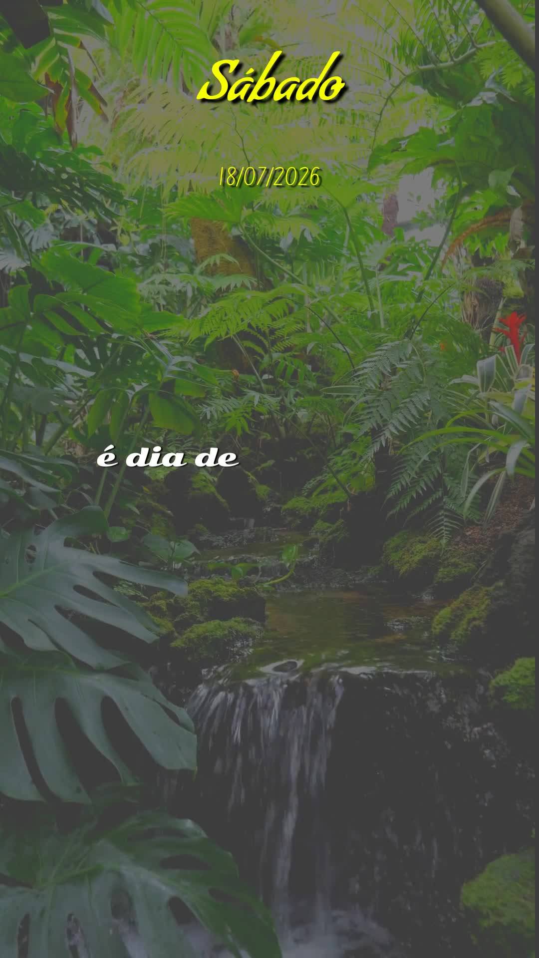 Deus, hoje é sábado, meu pai, dia dezoito de julho de dois mil e vinte e seis. Bom dia, Senhor! Antes que este dia comece, eu paro para te agradecer po...