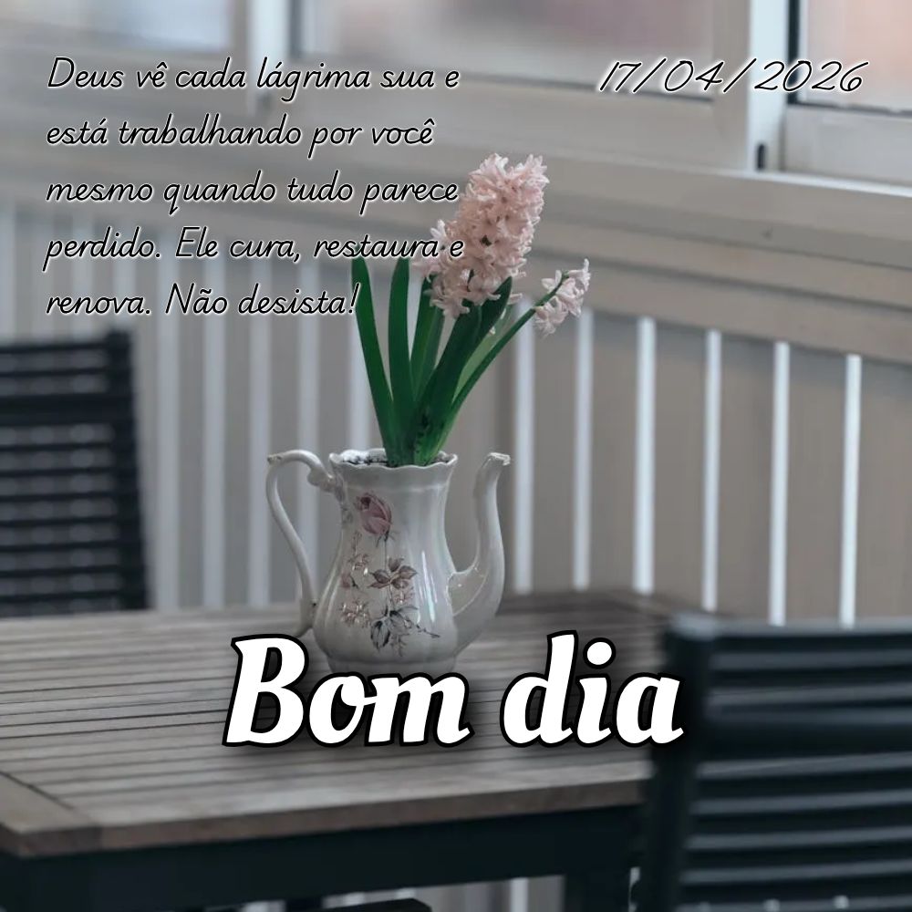Deus vê cada lágrima sua e está trabalhando por você mesmo quando tudo parece perdido. Ele cura, restaura e renova. Não desista!