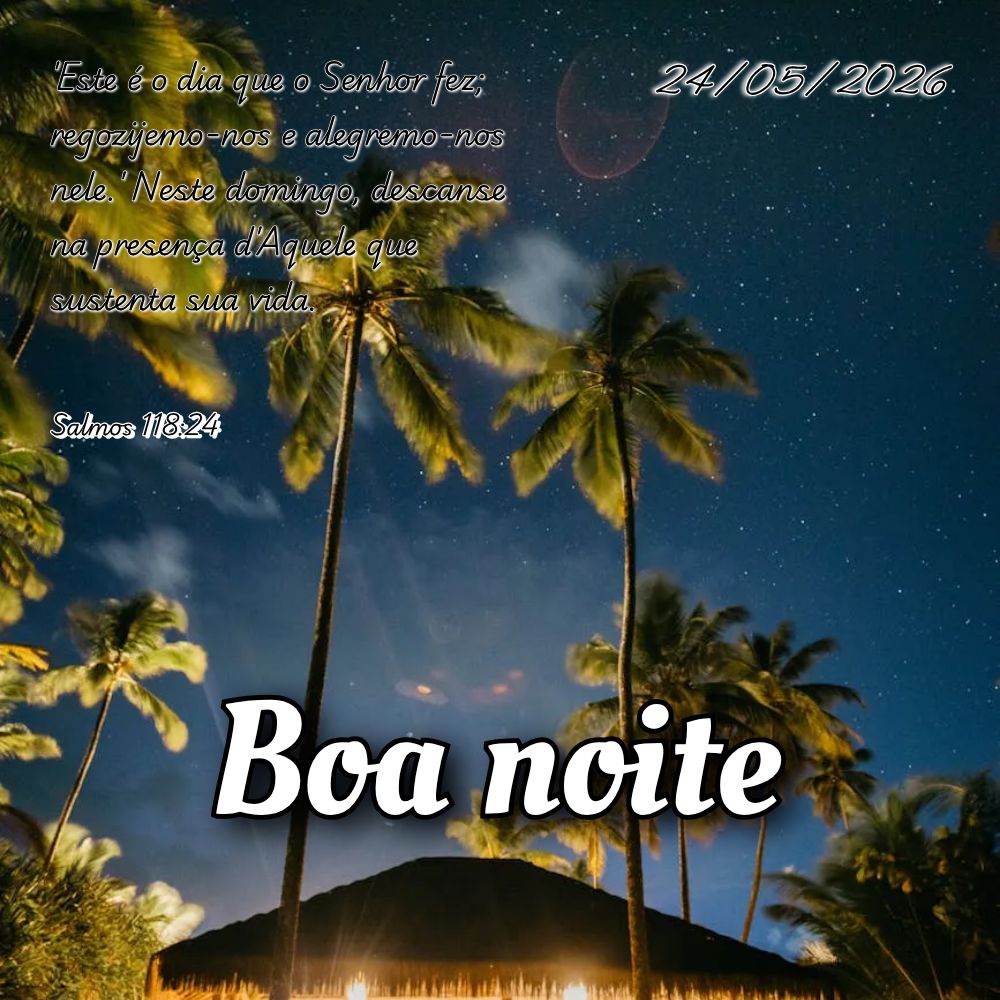 'Este é o dia que o Senhor fez; regozijemo-nos e alegremo-nos nele.' Neste domingo, descanse na presença d'Aquele que sustenta sua vida. Salmos 118:24...