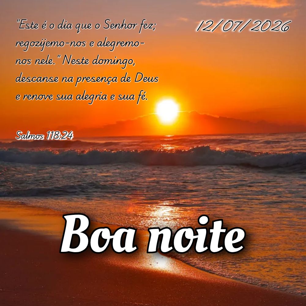 "Este é o dia que o Senhor fez; regozijemo-nos e alegremo-nos nele." Neste domingo, descanse na presença de Deus e renove sua alegria e sua fé. Salmos...