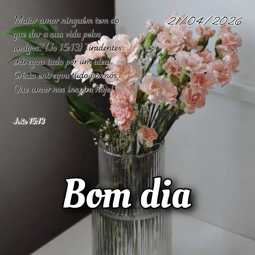 'Maior amor ninguém tem do que dar a sua vida pelos amigos.' (Jo 15:13) Tiradentes entregou tudo por um ideal. Cristo entregou tudo por nós. Que amor n...