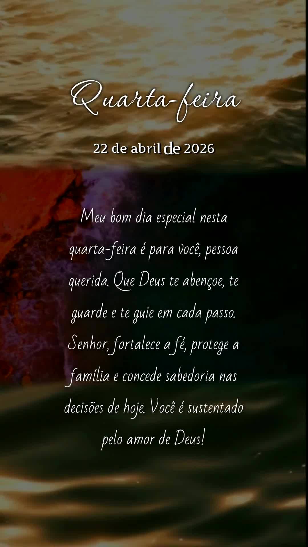 Meu bom dia especial nesta quarta-feira é para você, pessoa querida. Que Deus te abençoe, te guarde e te guie em cada passo. Senhor, fortalece a fé, ...