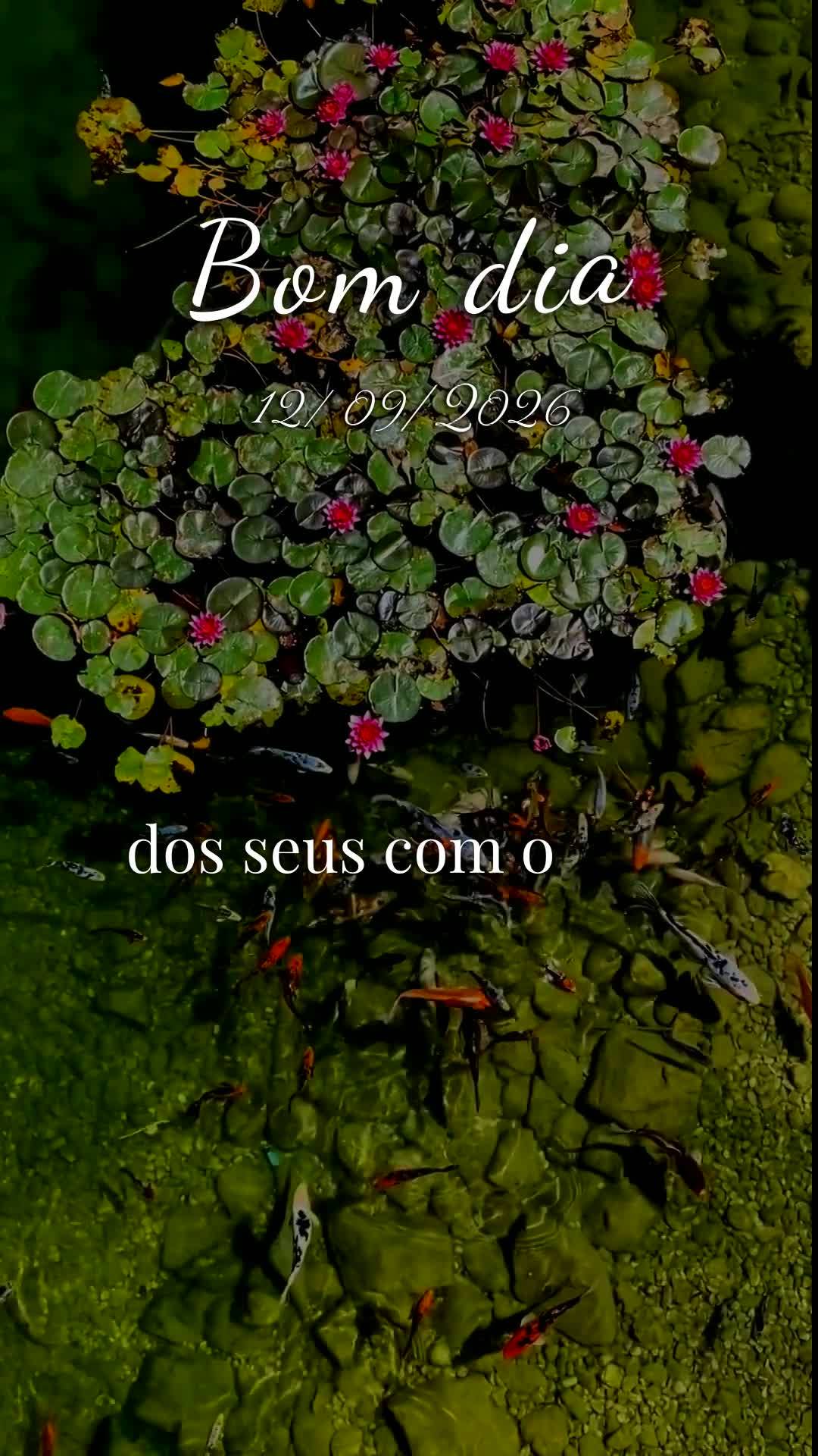Meu bom dia especial neste Sábado, 12 de Setembro de 2026, é para você, pessoa querida do meu coração. Que Deus te abençoe, te guarde e te guie em ...