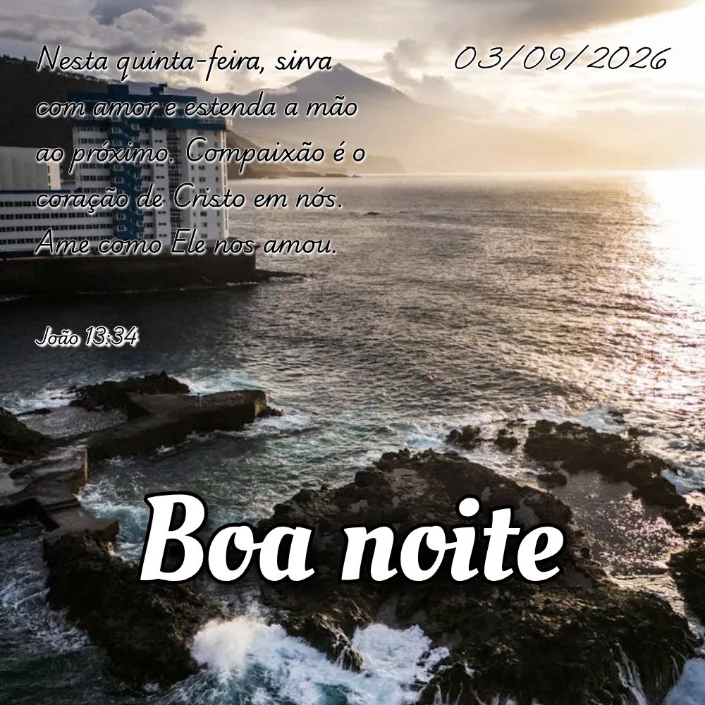 Nesta quinta-feira, sirva com amor e estenda a mão ao próximo. Compaixão é o coração de Cristo em nós. Ame como Ele nos amou. João 13:34