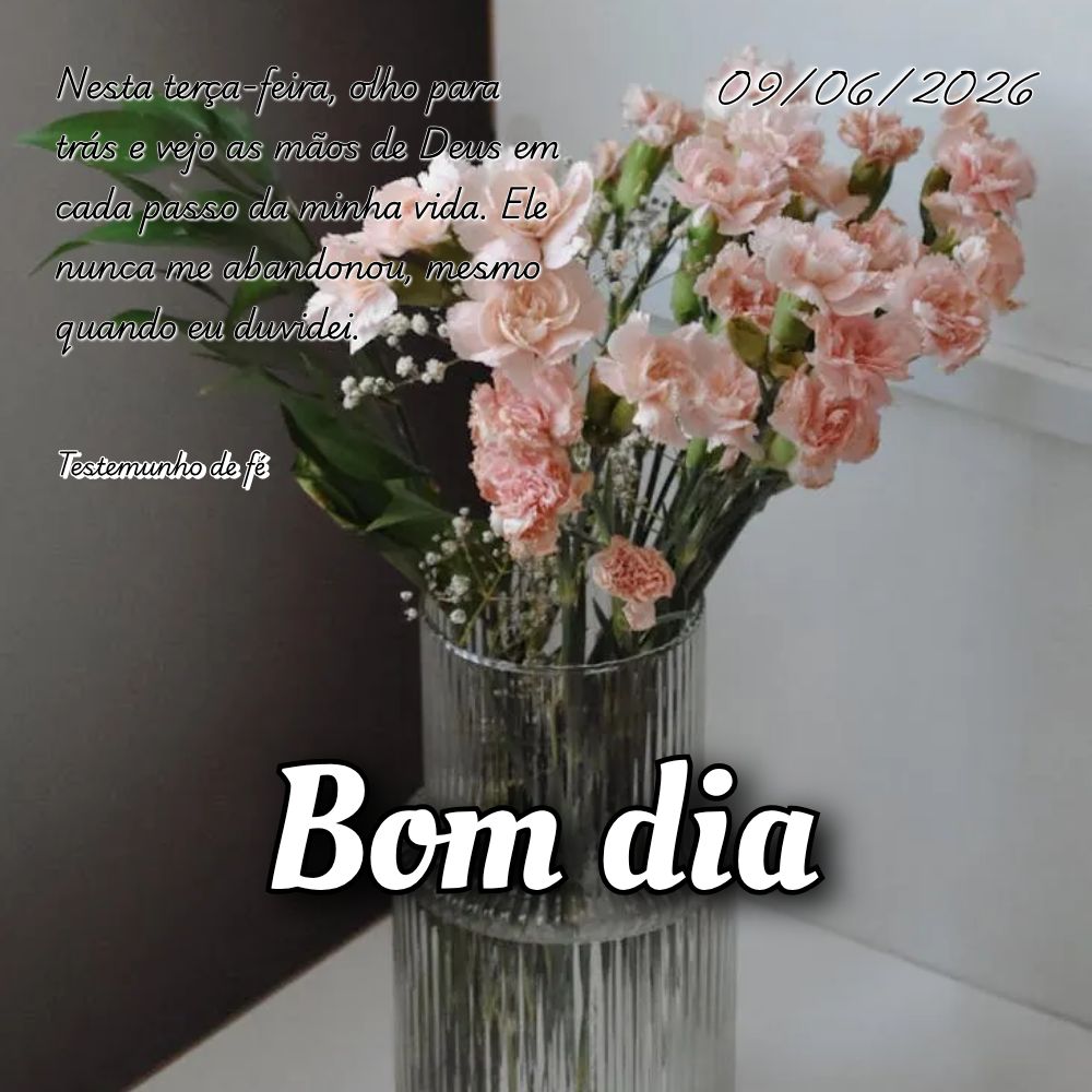 Nesta terça-feira, olho para trás e vejo as mãos de Deus em cada passo da minha vida. Ele nunca me abandonou, mesmo quando eu duvidei. Testemunho de f...