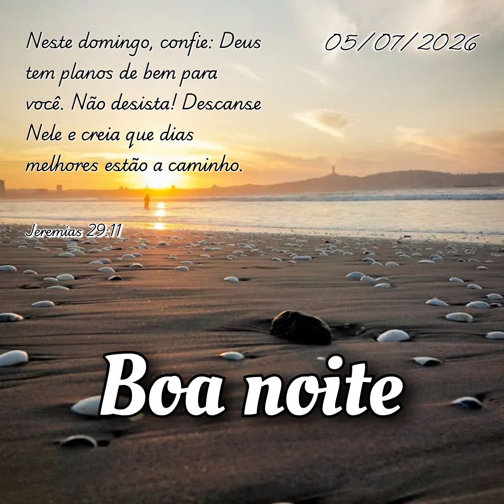 Neste domingo, confie: Deus tem planos de bem para você. Não desista! Descanse Nele e creia que dias melhores estão a caminho. Jeremias 29:11