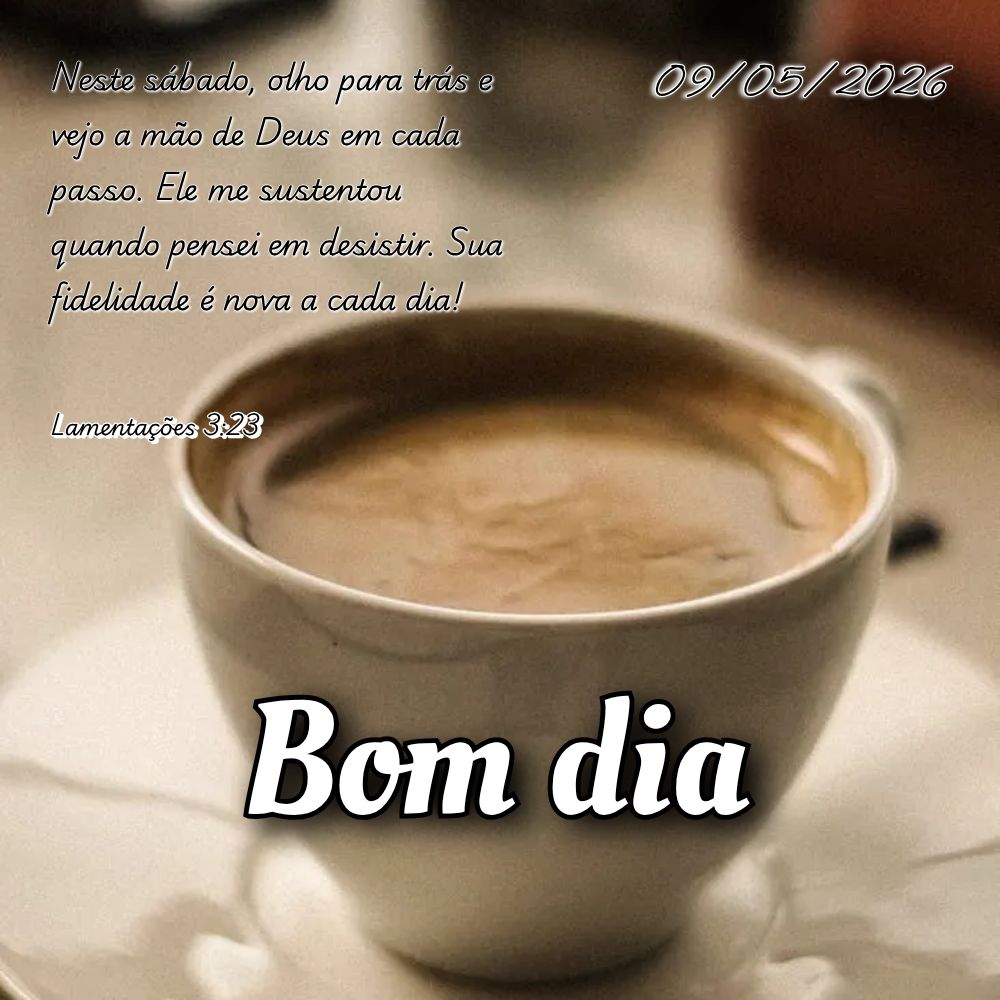 Neste sábado, olho para trás e vejo a mão de Deus em cada passo. Ele me sustentou quando pensei em desistir. Sua fidelidade é nova a cada dia! Lament...
