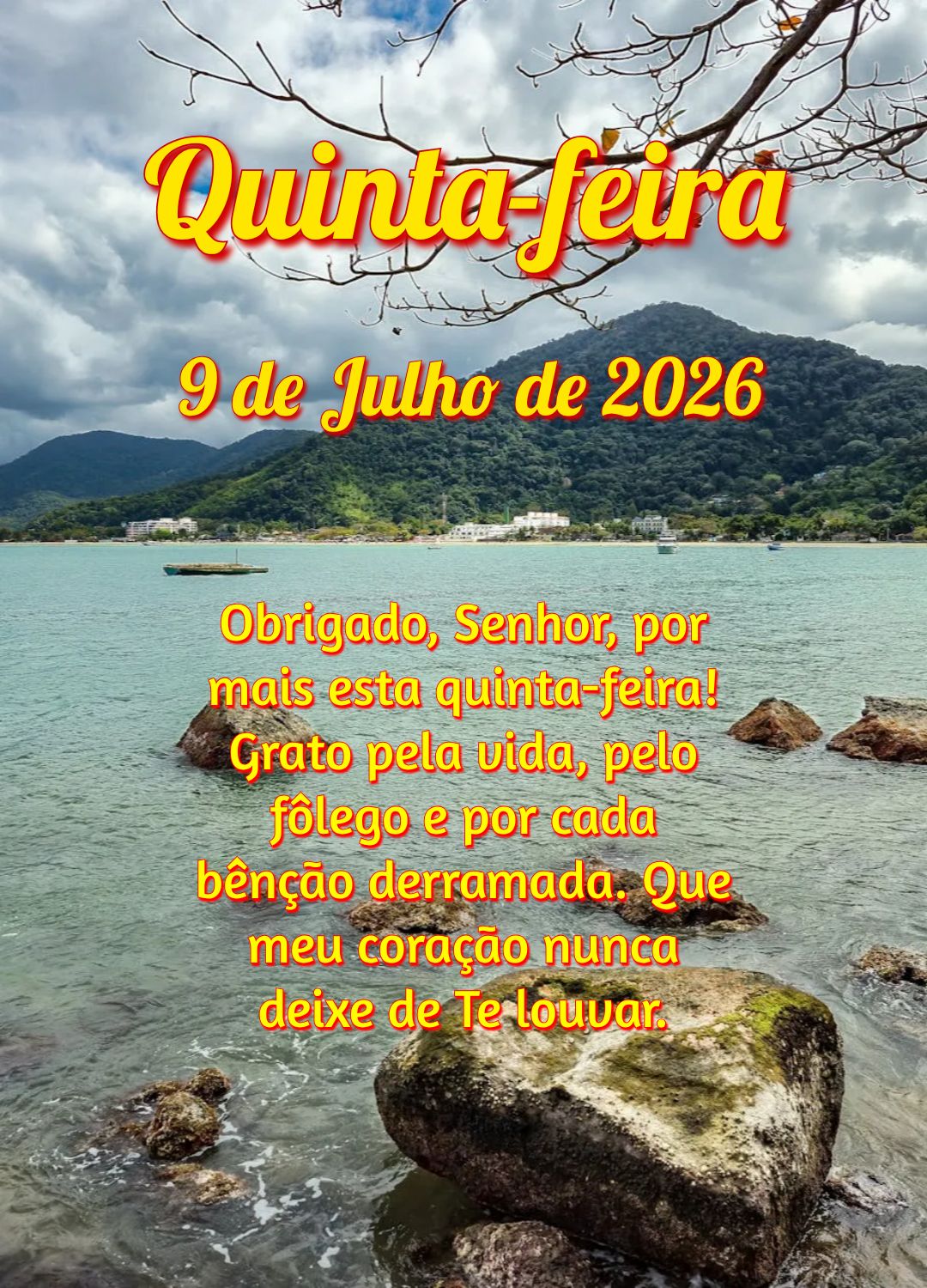 Obrigado, Senhor, por mais esta quinta-feira! Grato pela vida, pelo fôlego e por cada bênção derramada. Que meu coração nunca deixe de Te louvar....