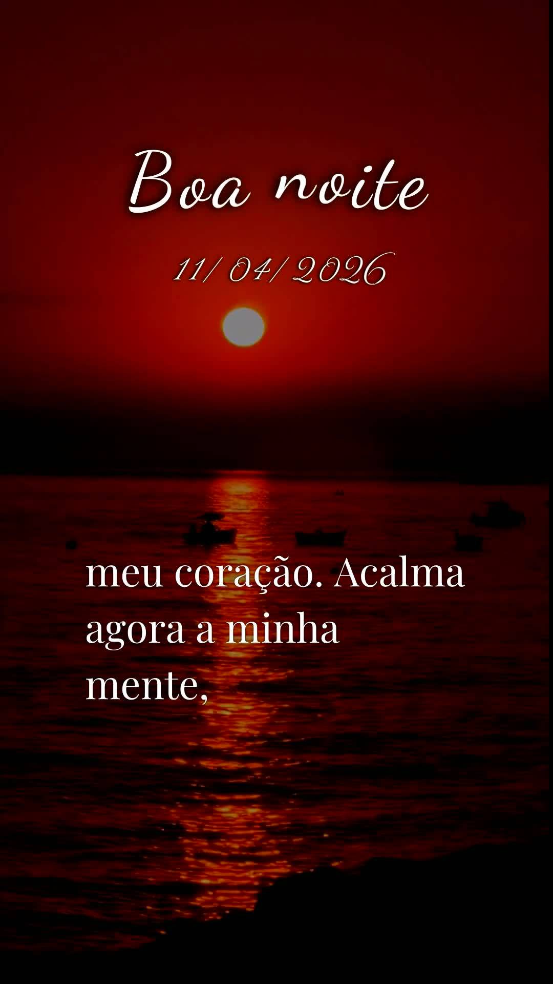 Oração da noite. Senhor meu Deus, neste sábado, 11 de abril de 2026, ao fim deste dia de descanso, eu me coloco em tua presença. Boa noite, Pai. Obri...