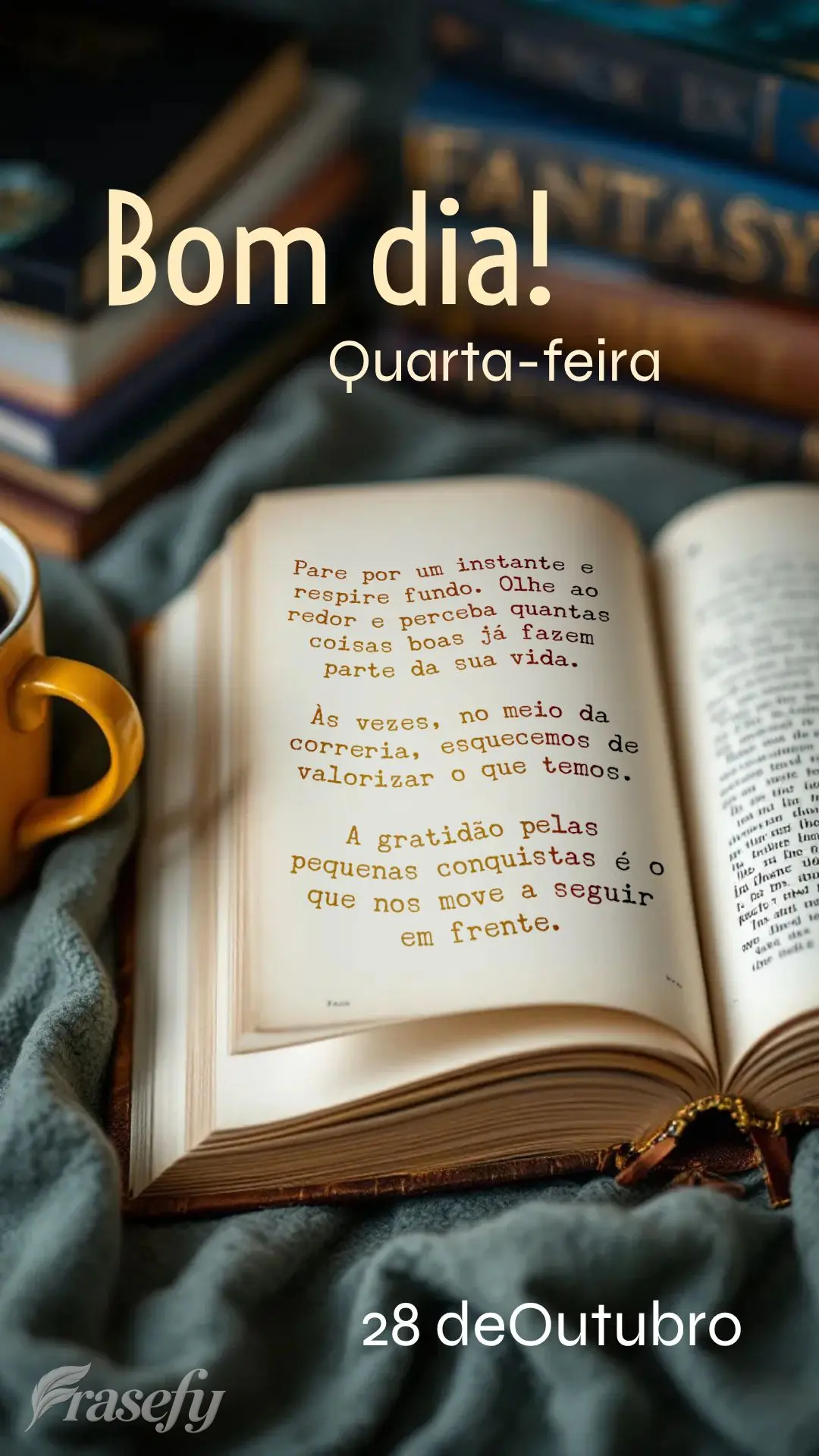 Pare por um instante e respire fundo. Olhe ao redor e perceba quantas coisas boas já fazem parte da sua vida. 

Às vezes, no meio da correria, esquec...