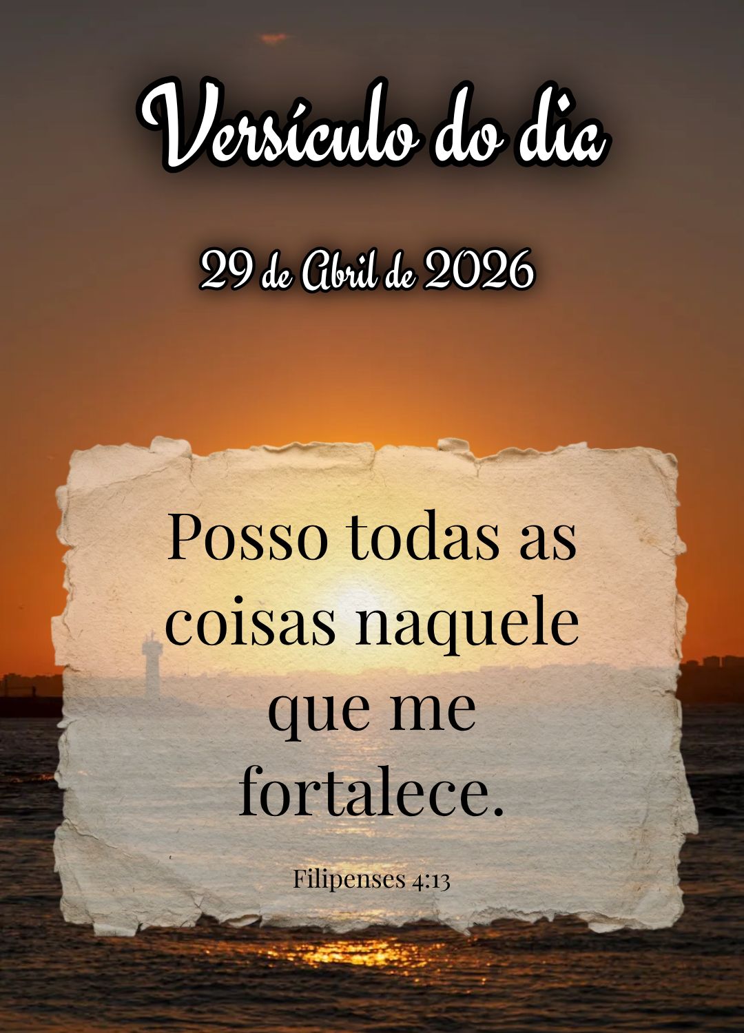 Posso todas as coisas naquele que me fortalece. Versículo do dia Filipenses 4:13