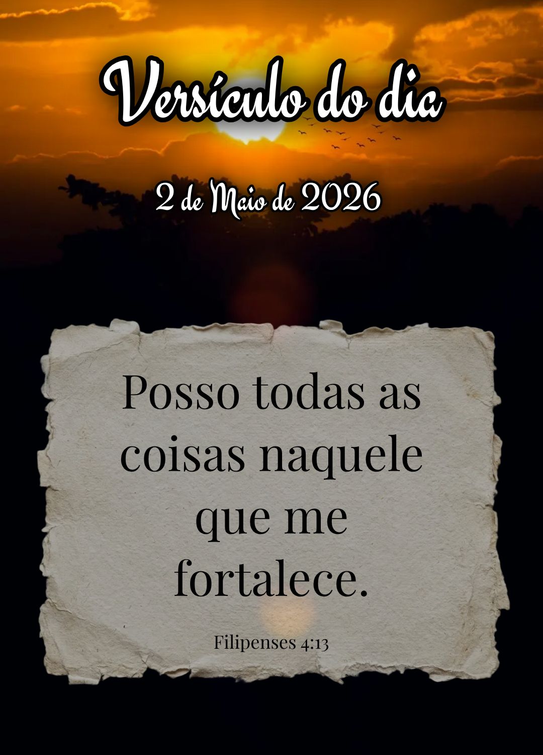 Posso todas as coisas naquele que me fortalece. Versículo do dia Filipenses 4:13