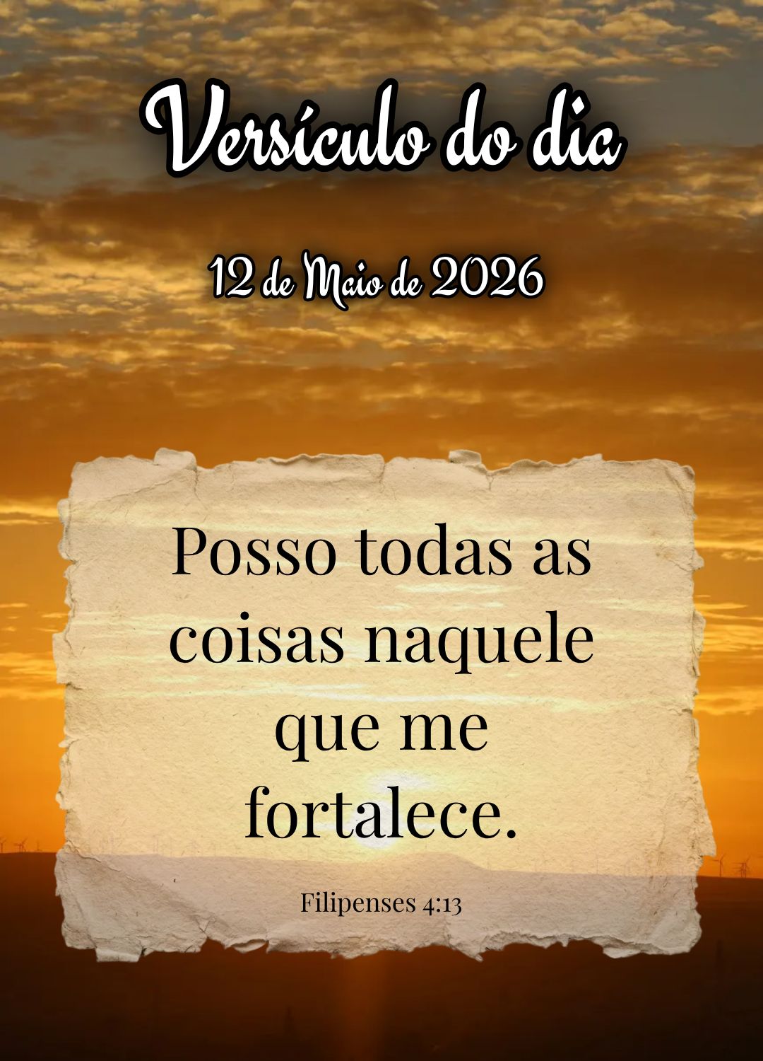 Posso todas as coisas naquele que me fortalece. Versículo do dia Filipenses 4:13