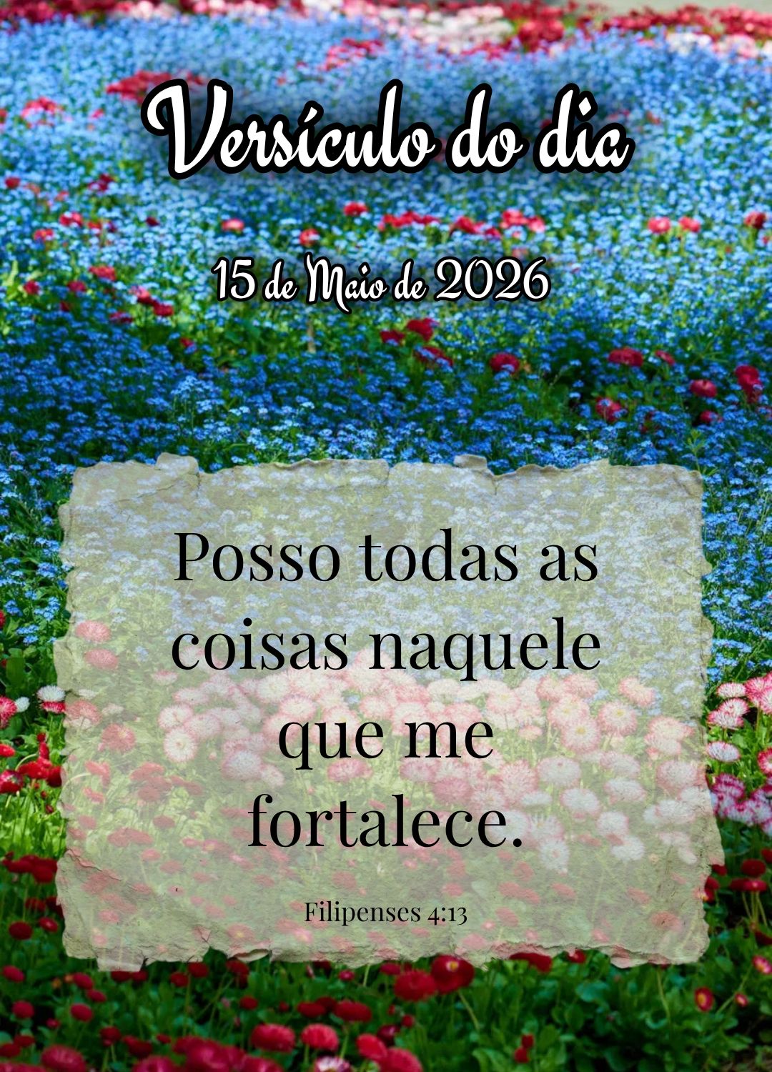 Posso todas as coisas naquele que me fortalece. Versículo do dia Filipenses 4:13